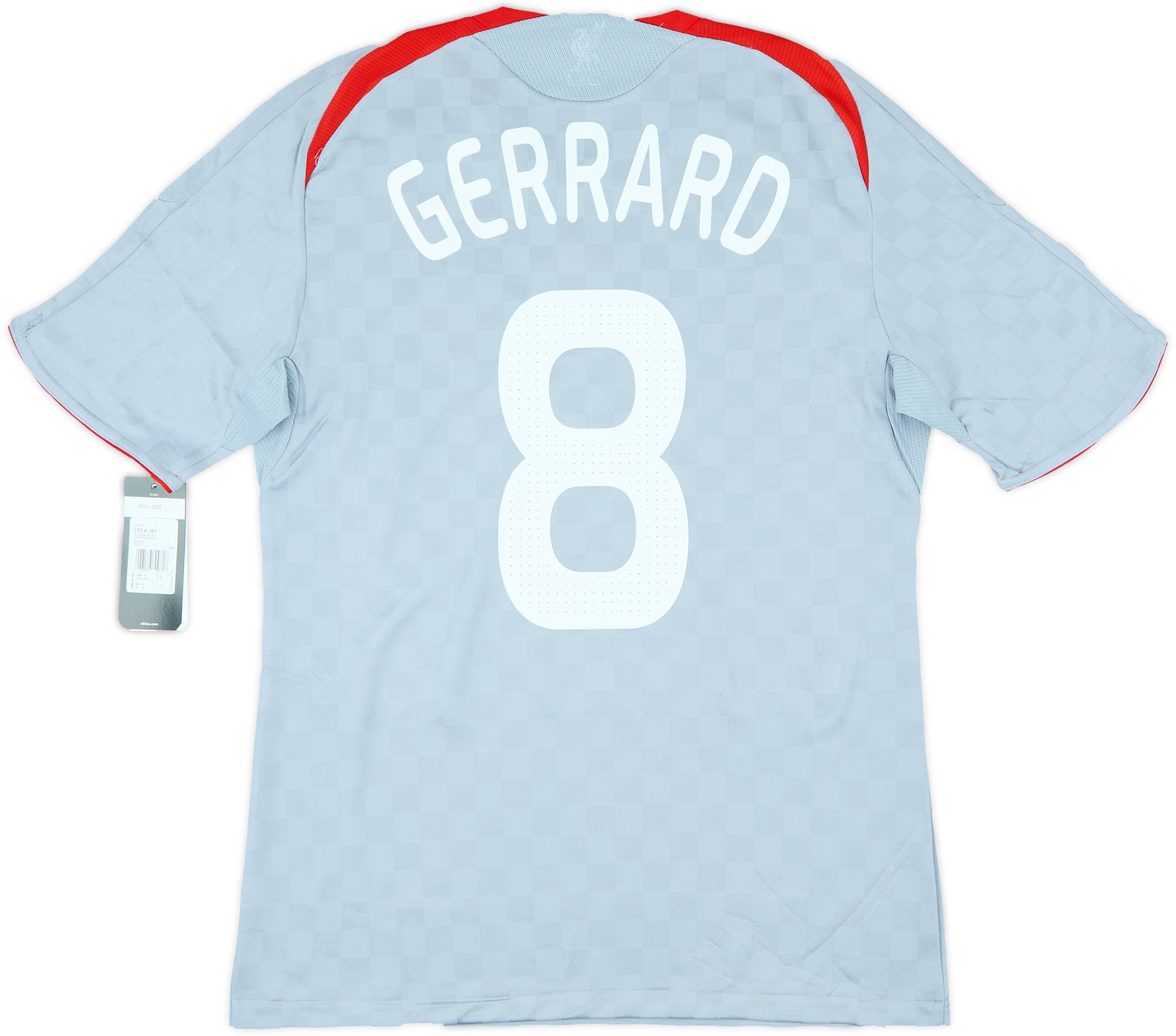 高級素材使用ブランド Away Liverpool 2008-09 Shirt (M) #8 Gerrard ウェア