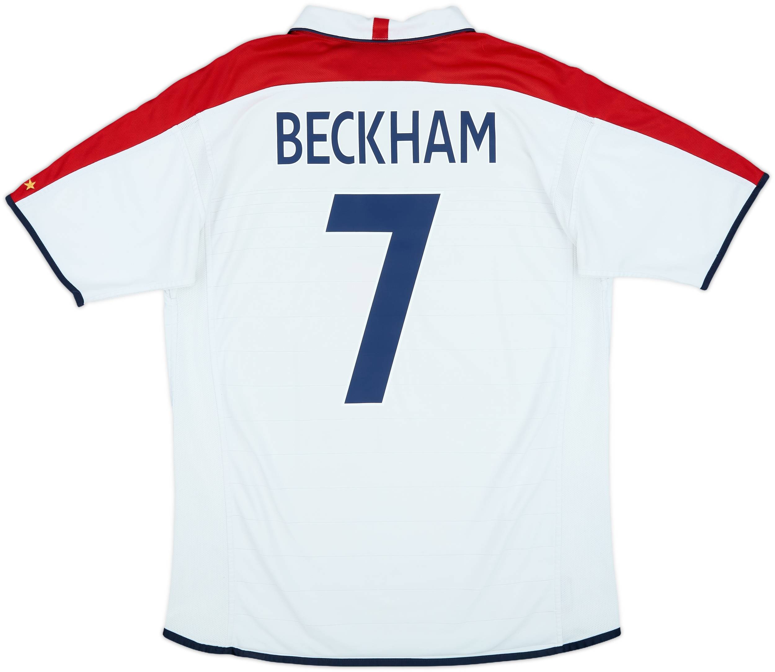 2003-05 England Home Shirt Beckham #7 - 6/10 - (L)
