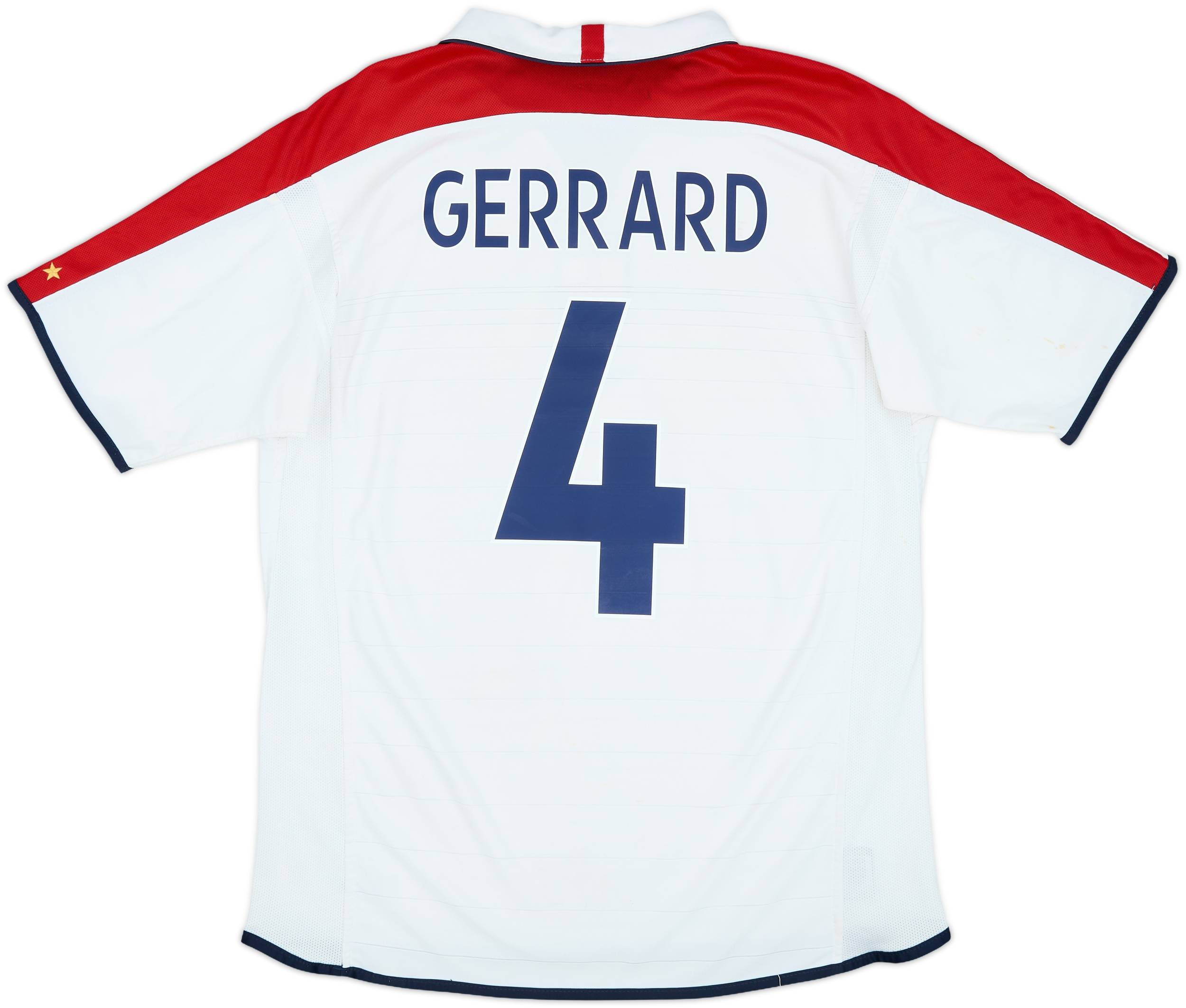 2003-05 England Home Shirt Gerrard #4 - 5/10 - (L)