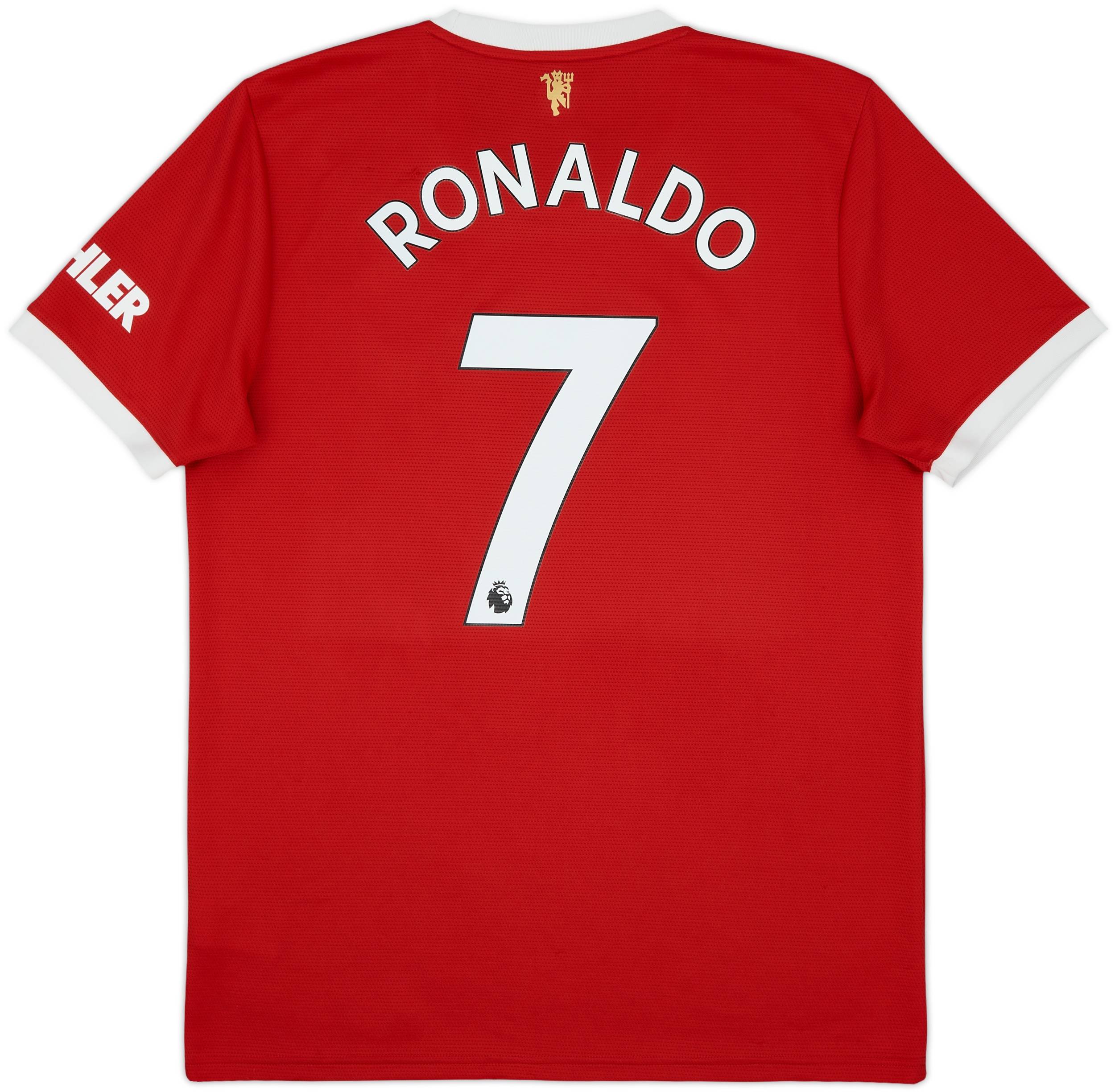新作 #7 Ronaldo Shirt Home United Manchester 2021-22 - (L) - 8/10 ウェア