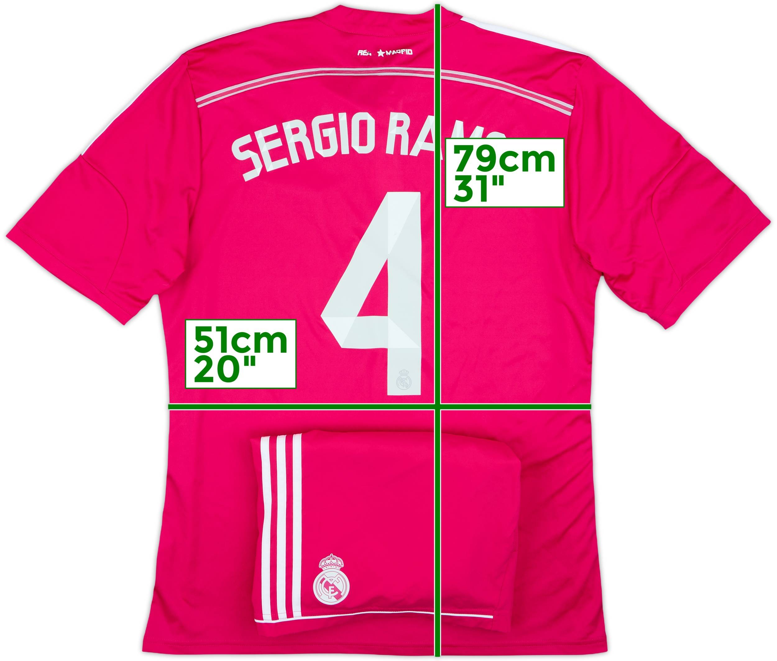 2014-15 Real Madrid Away Shirt & Shorts Sergio Ramos #4 - 7/10 - (XL)