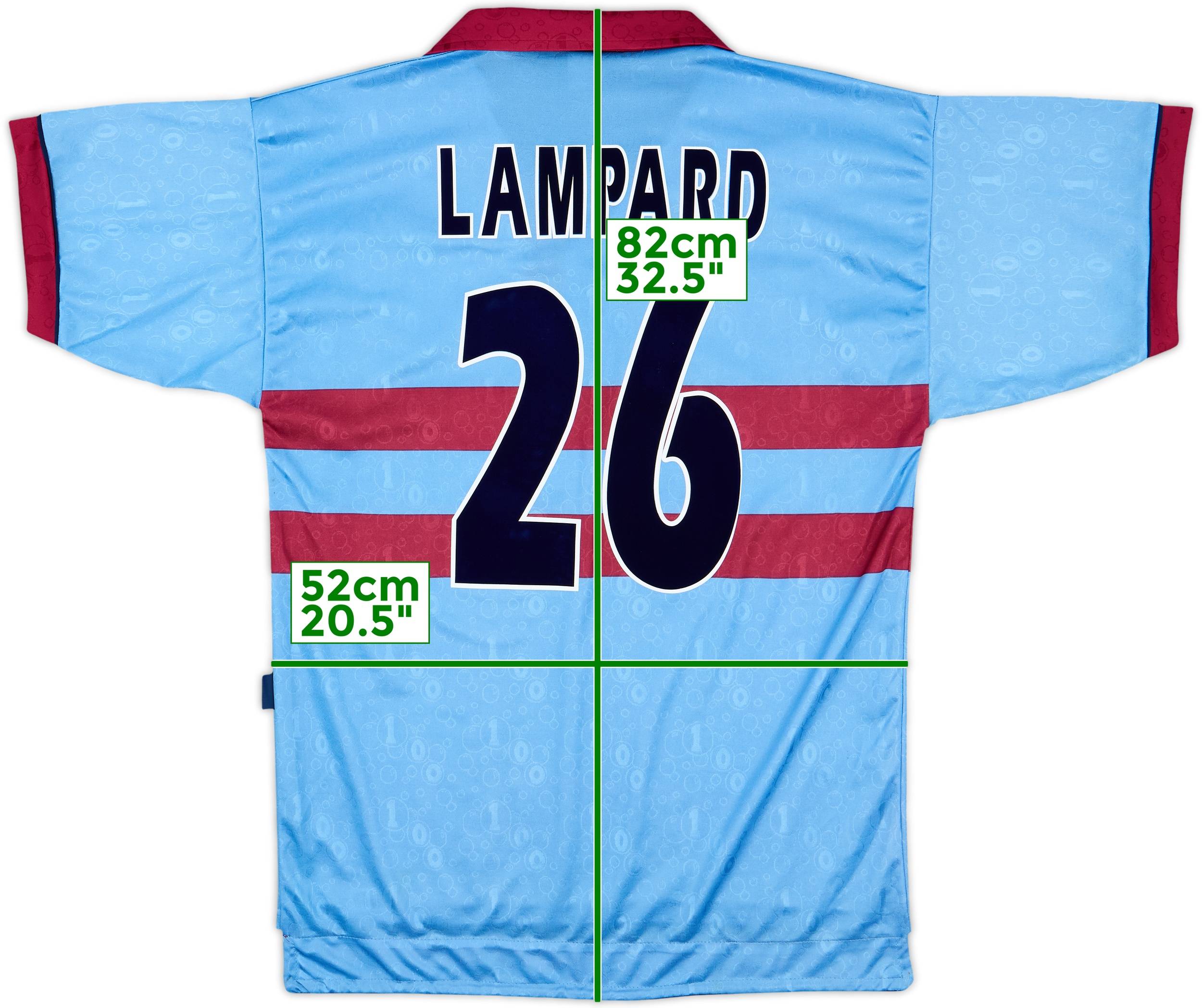 ウェア Westham United 1995/97 Away L/S Uniform 1995-97 West Ham Centenary Away Shirt Lampard #26 - 7/10 - (M)