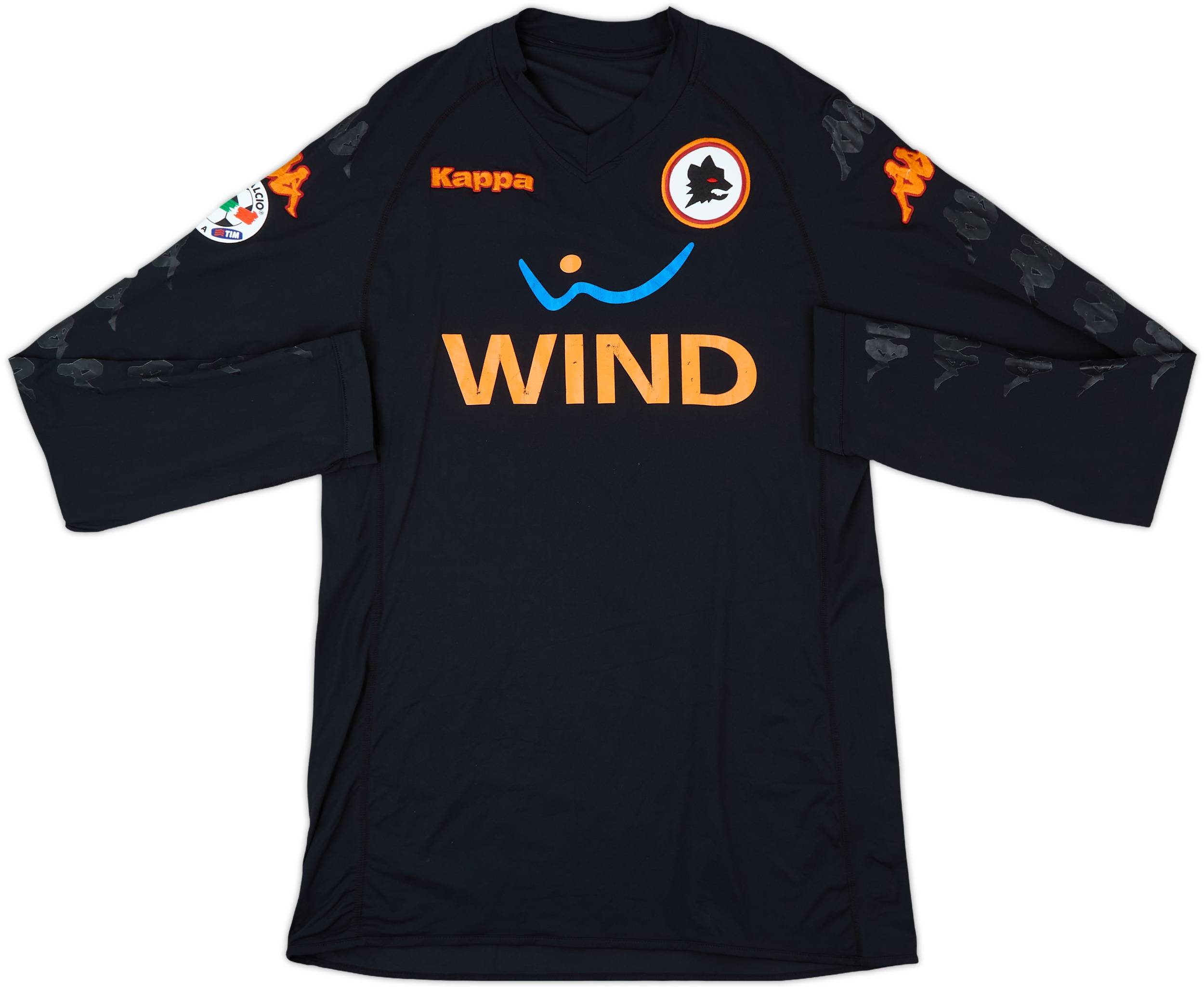 AS Roma Kappa ネイビーシャツ　イタリア　セリエA 2009-10 Roma Third L/S Shirt - 5/10 - (XL)