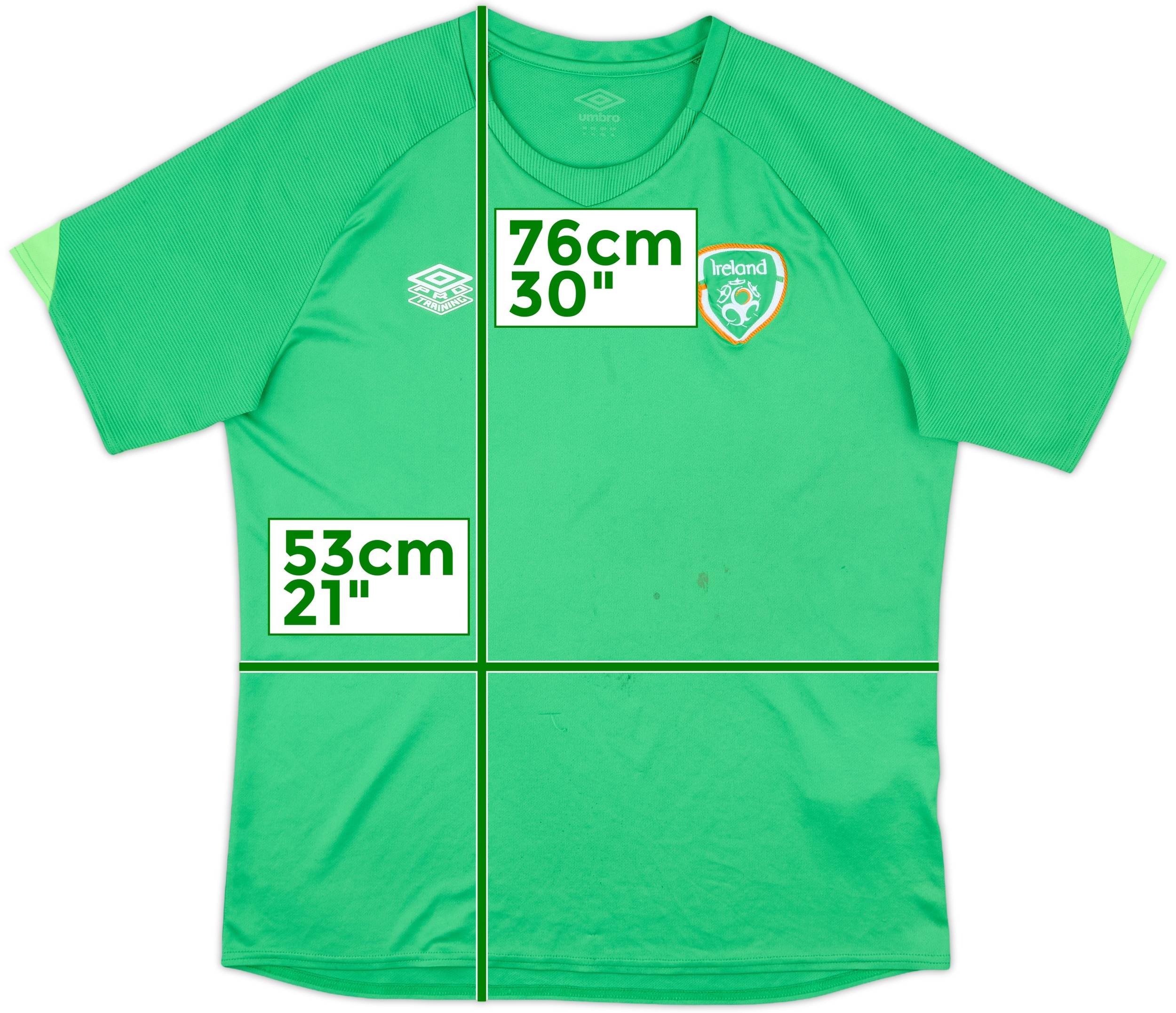 【UMBRO】 HBL British Casual Game Shirt GREEN1 2020-21 Ireland Umbro Training Shirt - 5/10 - (XL)