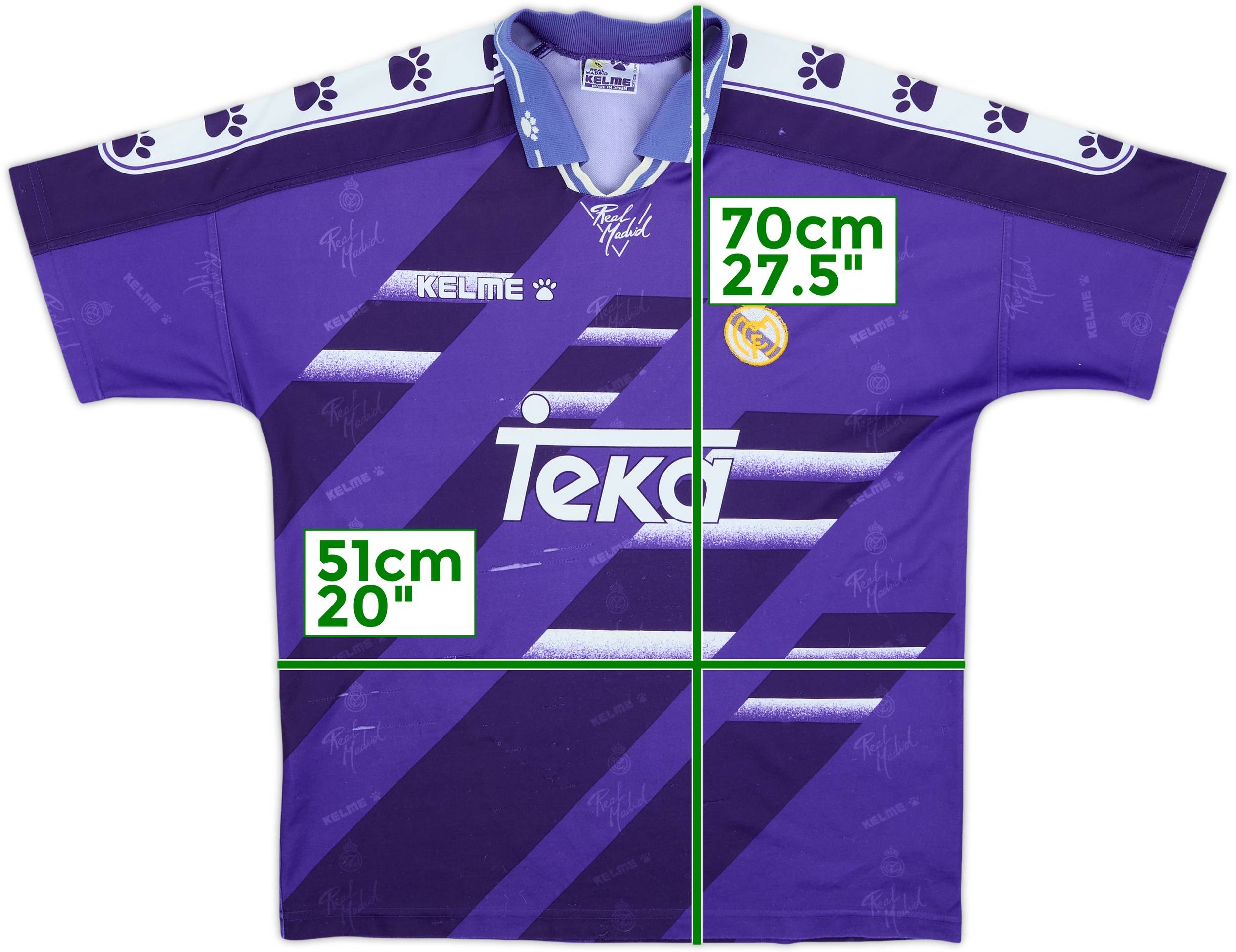 ウェア Real Madrid Away 1994/1996 Uniform 1994-96 Real Madrid Away Shirt - 6/10 - (M)