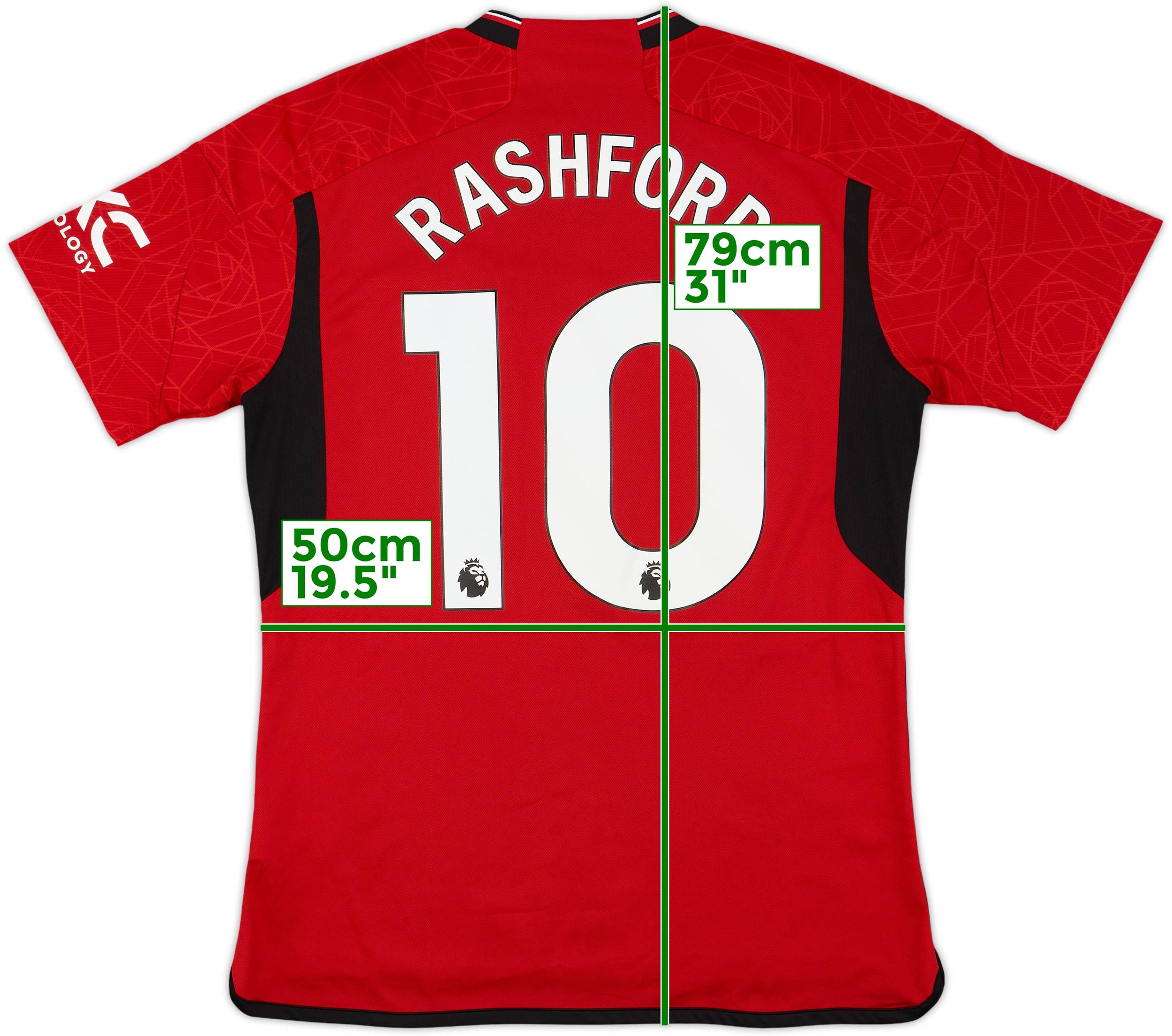 マンチェスター・ユナイテッド RASHFORD 10 2023-24 Manchester United Home Shirt Rashford #10 - 10/10 - (L)
