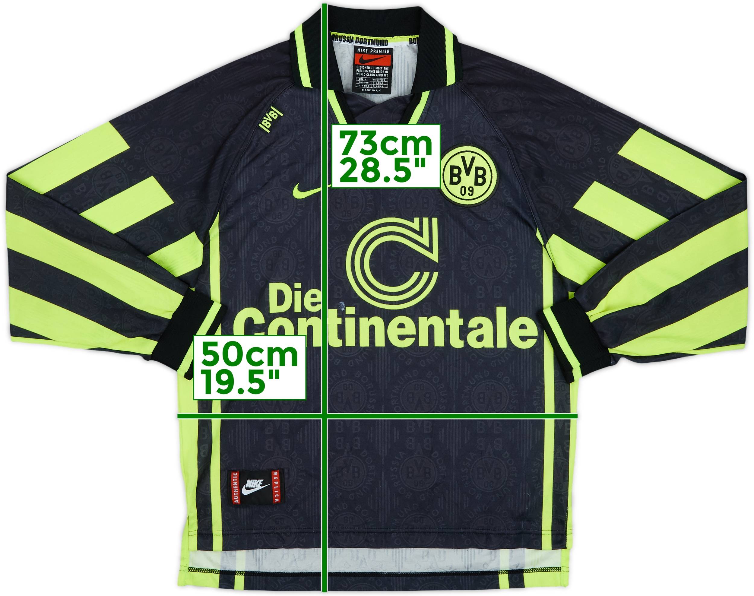 1996-97 Borussia Dortmund Away L/S Shirt - 8/10 - (S)