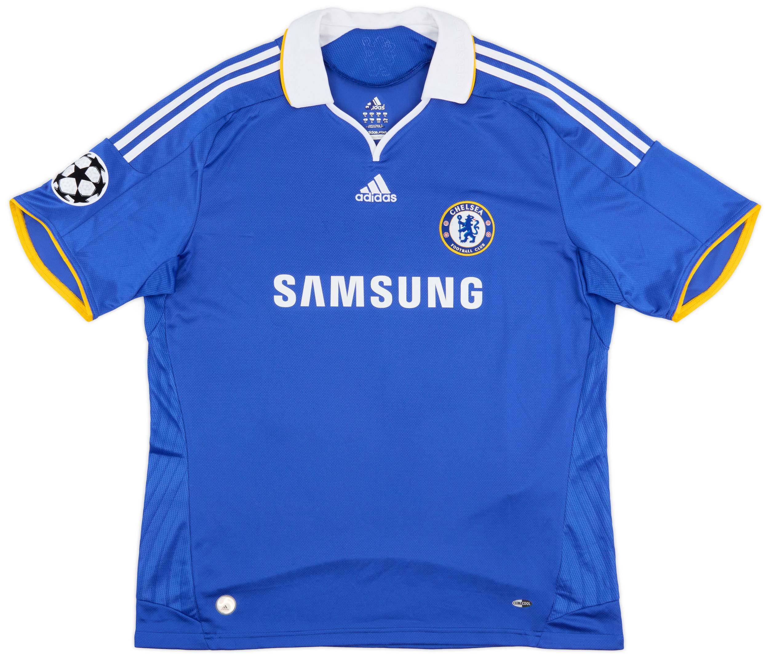 Chelsea FC 08-09 adidas ドログバ 11番 シャツ 2008-09 Chelsea CL Home Shirt Drogba #11