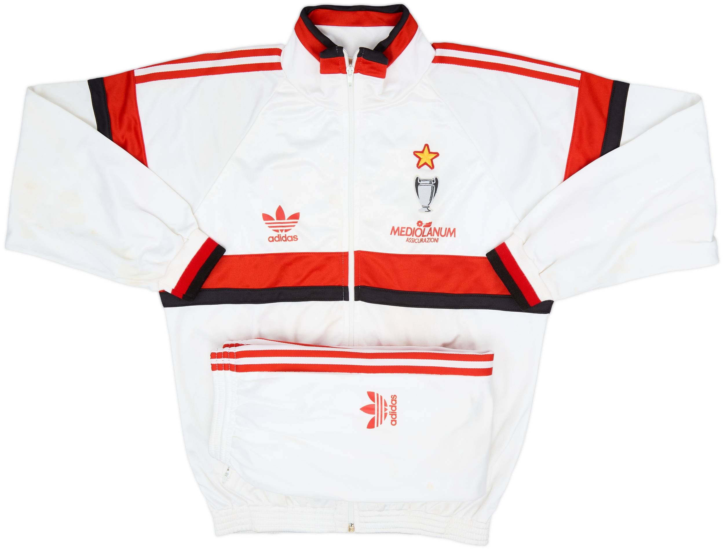 1990-92 AC Milan adidas Tracksuit - 7/10 - (L)
