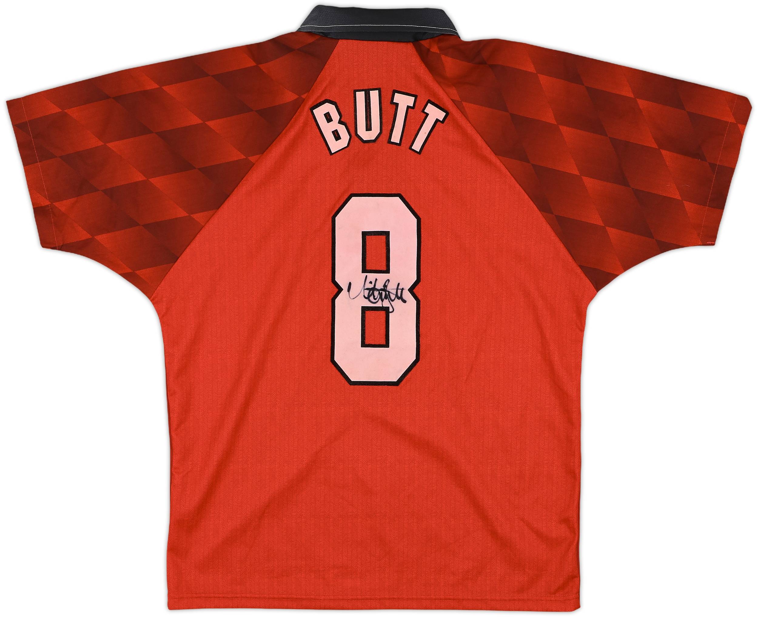 ウェア Manchester United 1996 L/S Home Uniform 1996-98 Manchester United Home Shirt Solskjaer #20 - 5/10 - (M)