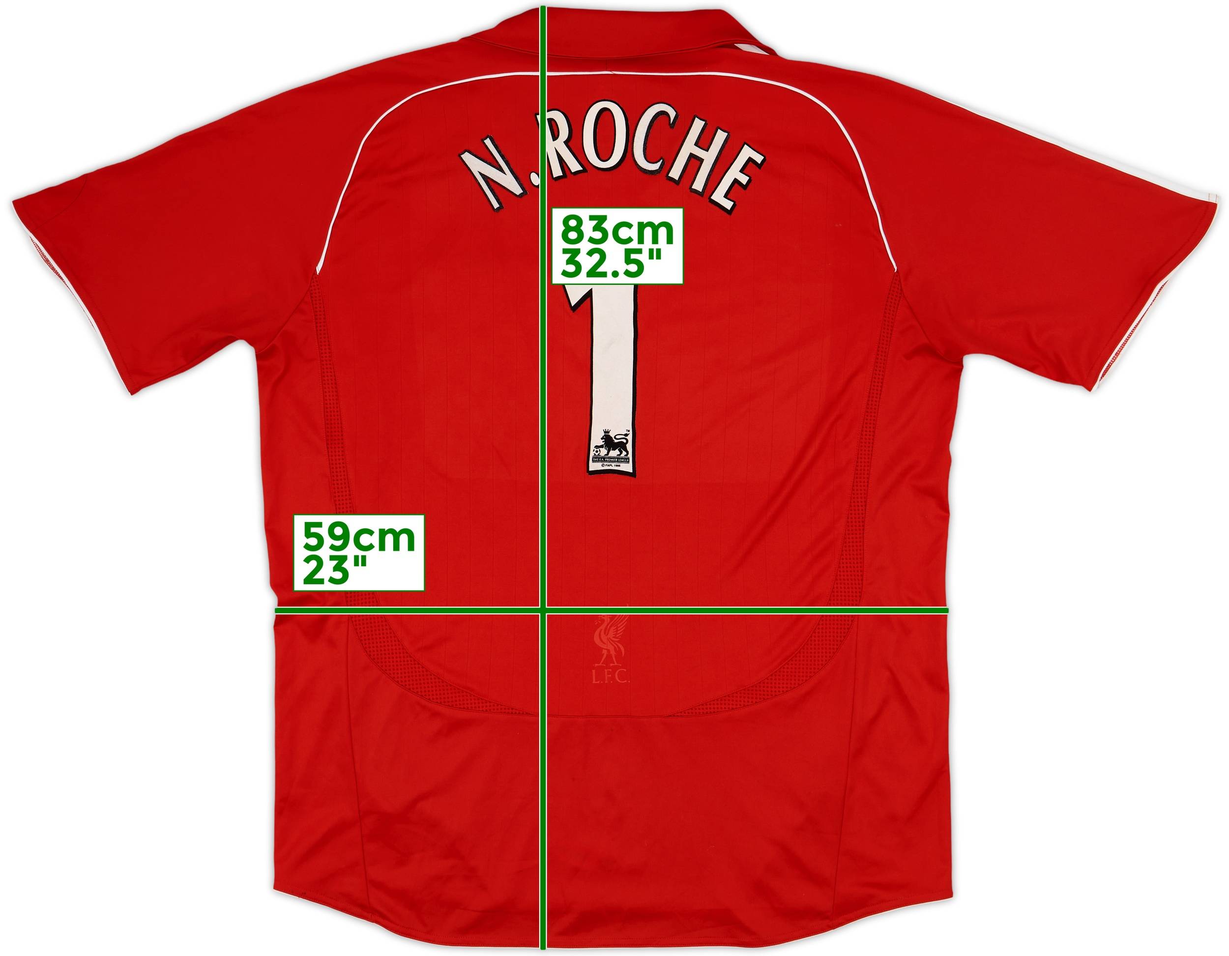【最安値に挑戦】 2006-08 Liverpool Home Shirt N.Roche #1 - 6/10 - (XL) ウェア