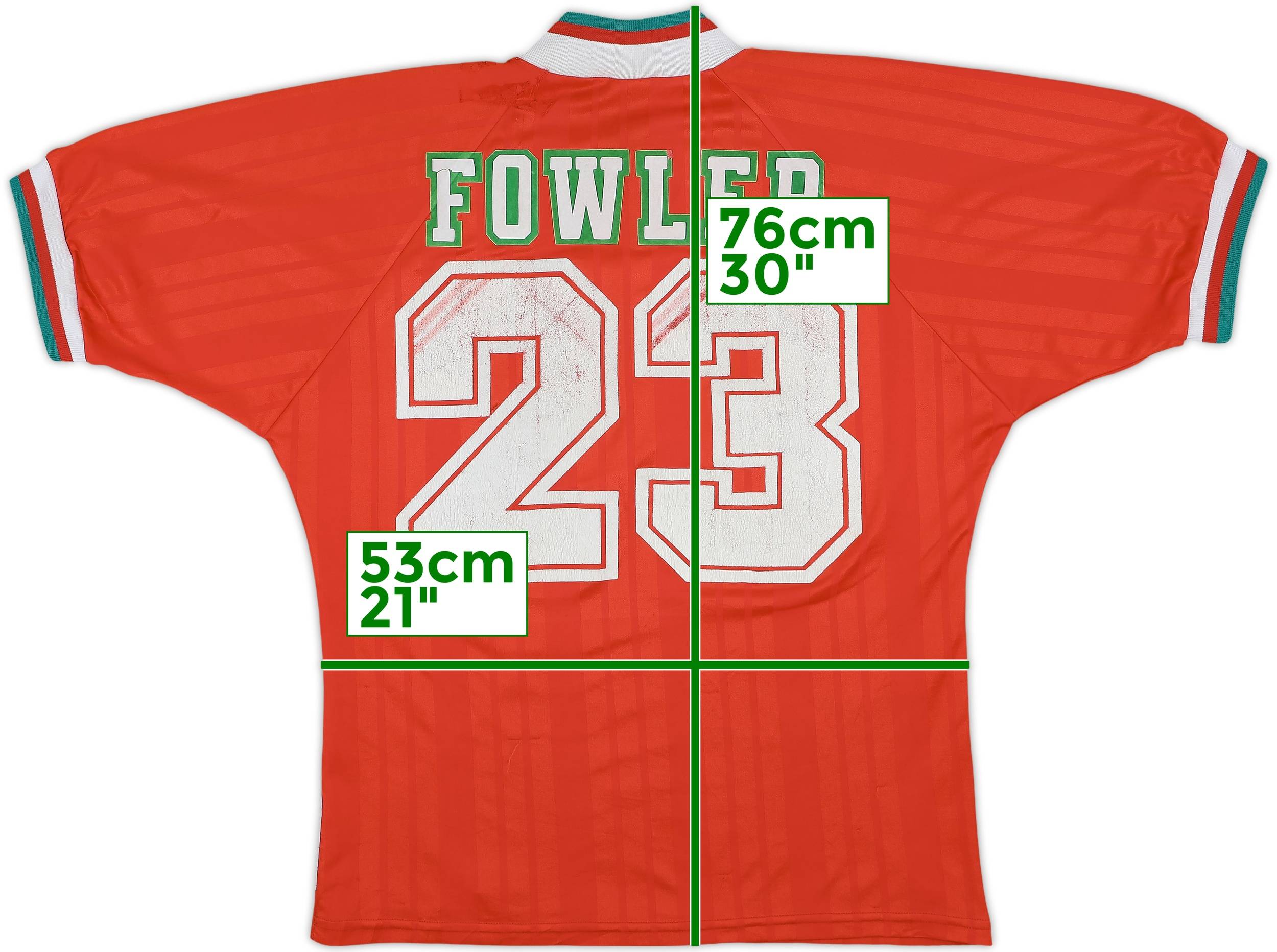 1993-95 Liverpool Home Shirt Fowler #23 - 4/10 - (M)