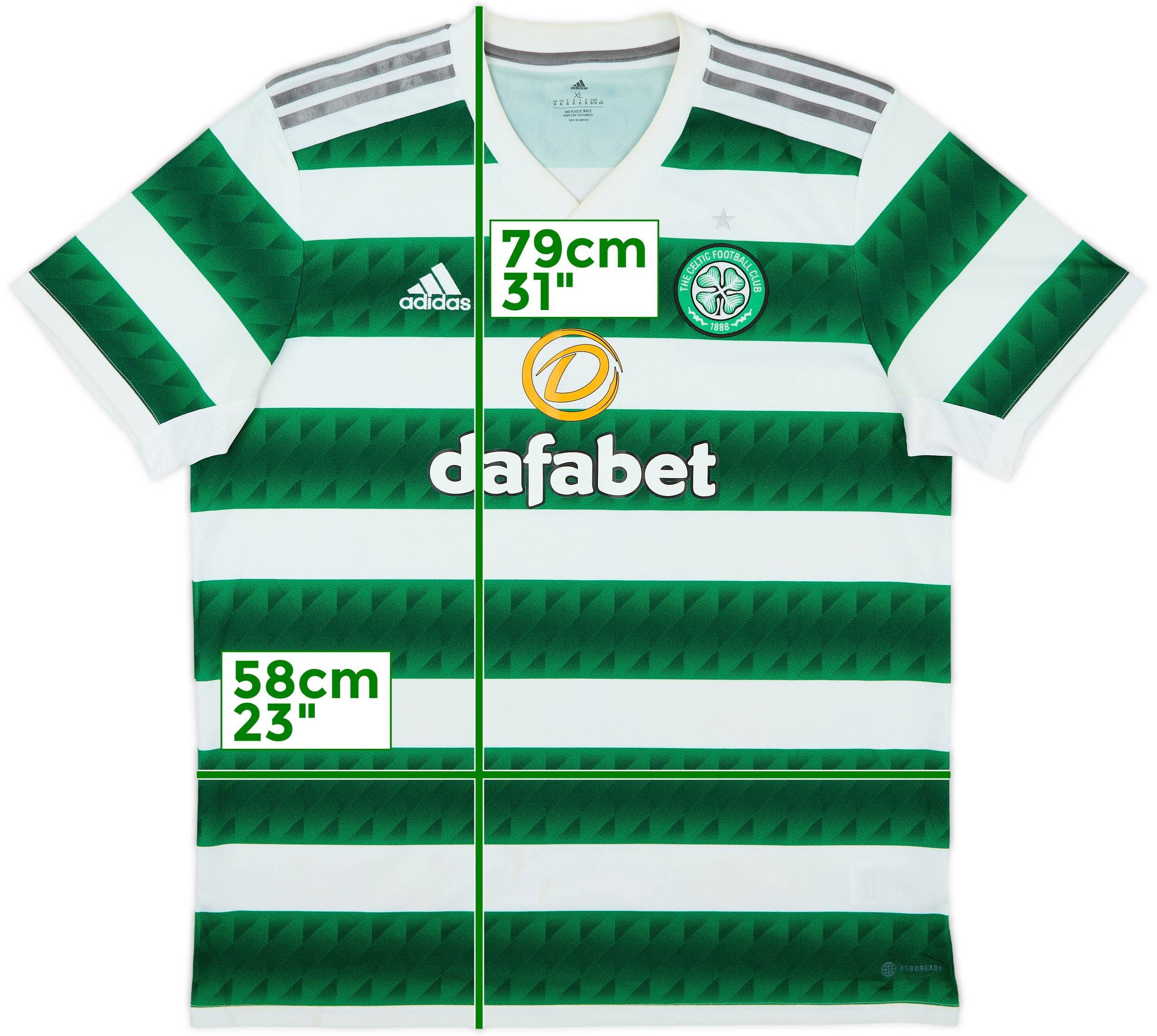 2022-23 Celtic Home Shirt - 7/10 - (XL)