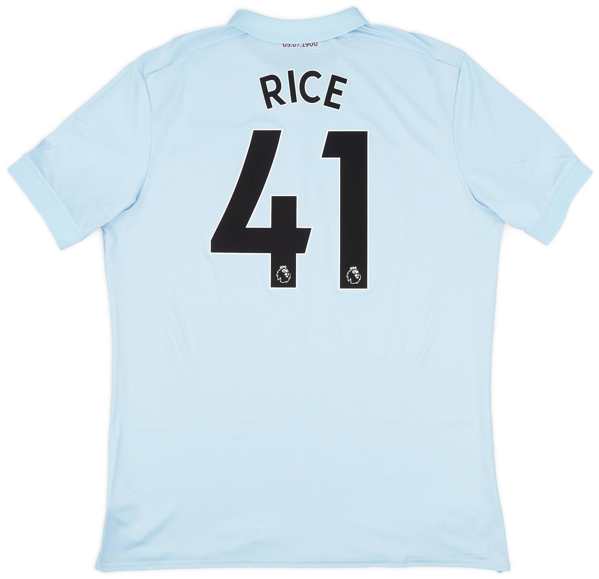 2017-18 West Ham Third Shirt Rice #41
