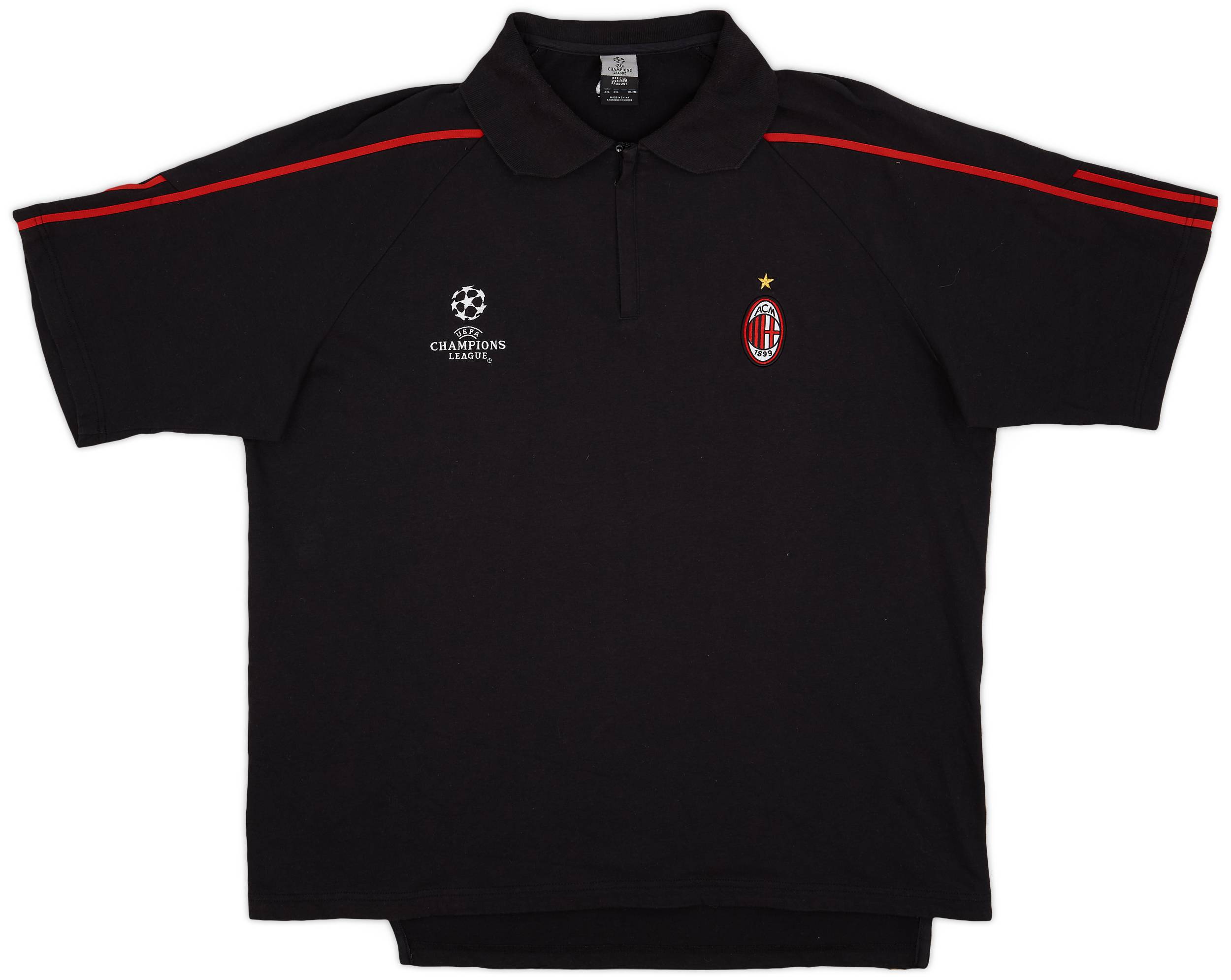 タイムセール 半額 1/4 CL adidas Milan AC 2004-05 Zip (XXL) - 9/10 - Shirt Polo ウェア