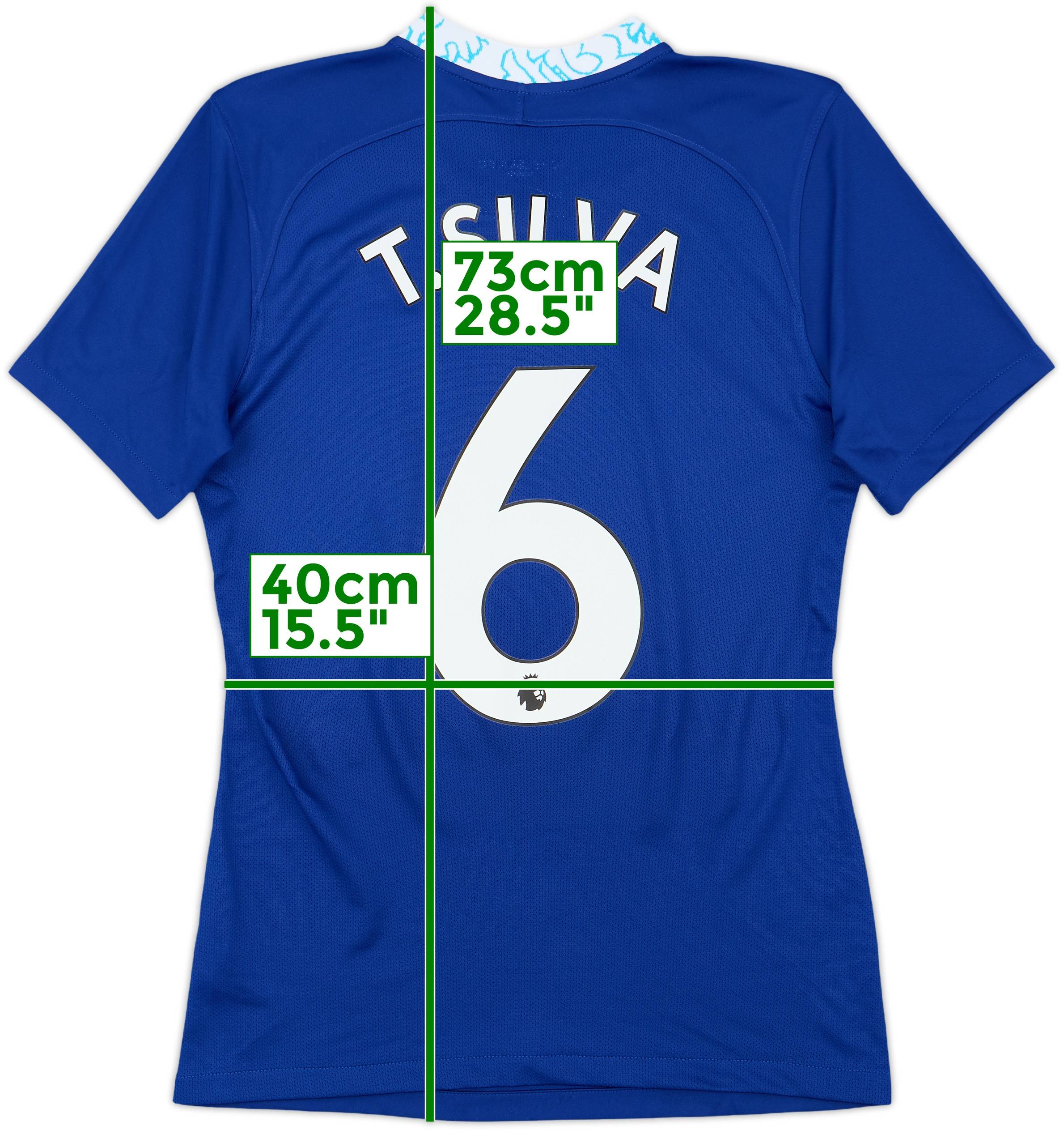2022-23 Chelsea Authentic Home Shirt T.Silva #6 - 10/10 - (S)