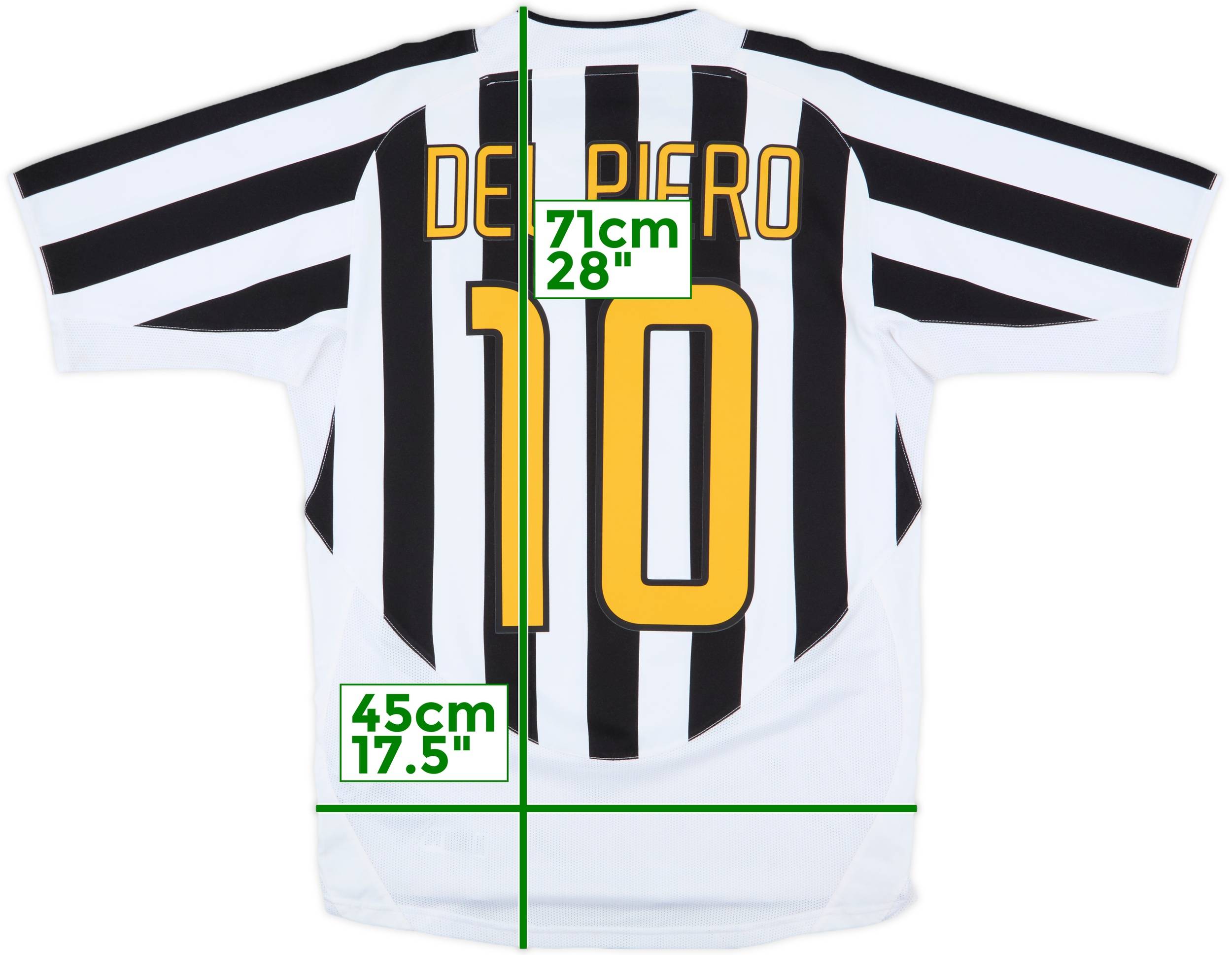 2003-04 Juventus Home Shirt Del Piero #10 - 7/10 - (S)