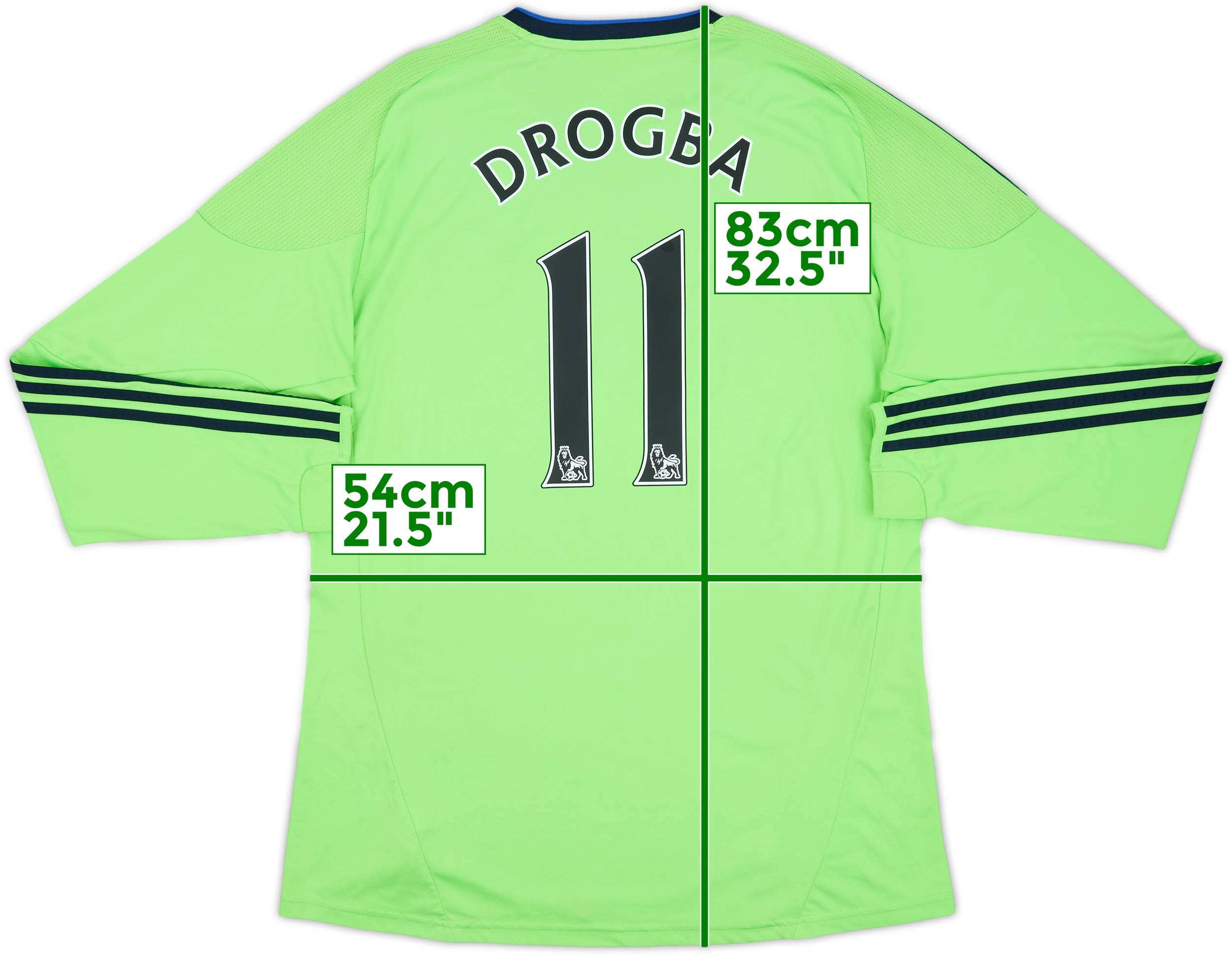 ガラタサライ DROGBA 11 2010-11 Chelsea Third L/S Shirt Drogba #11 - 7/10 - (XL)