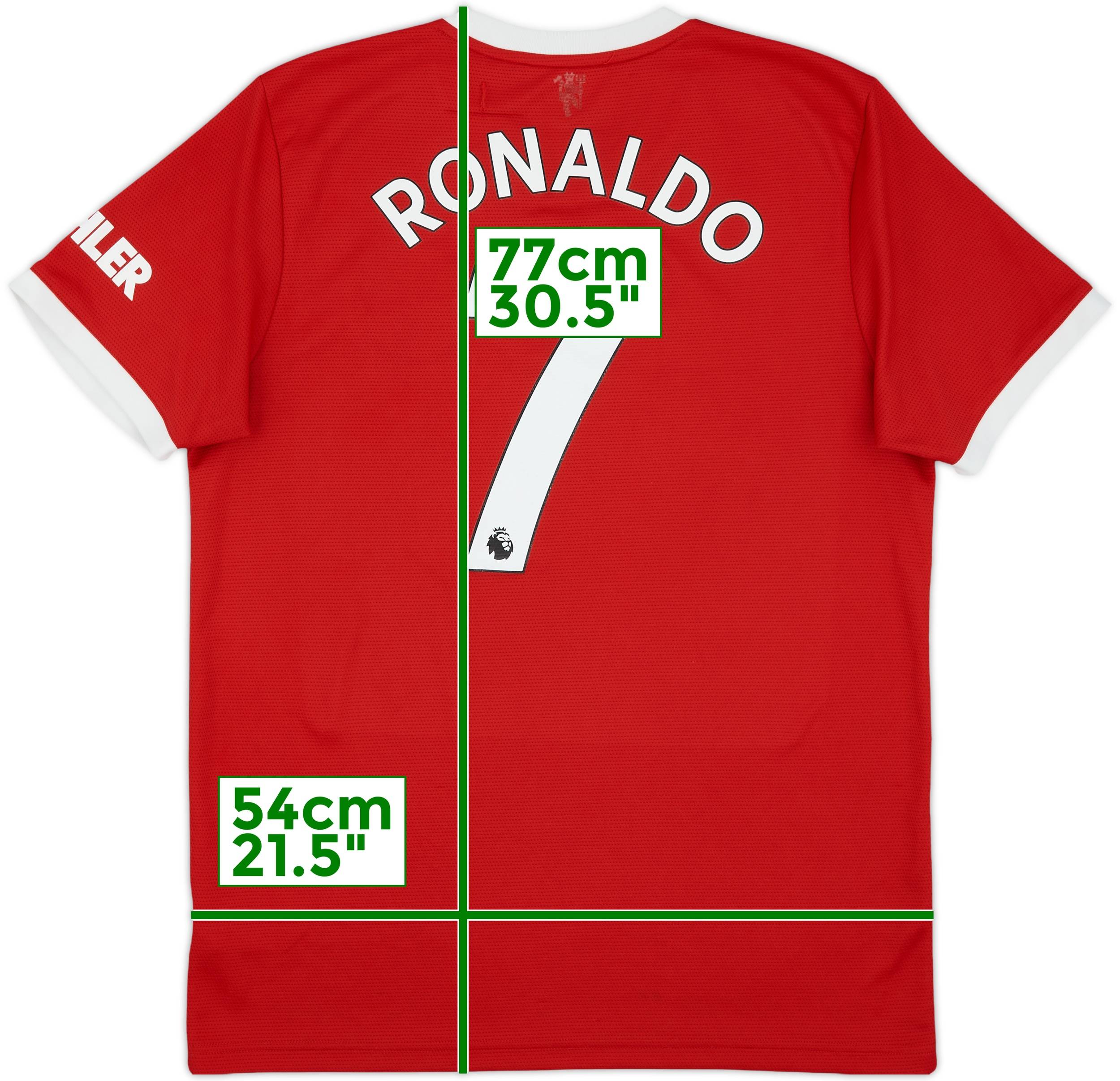 2021-22 Manchester United Home Shirt Ronaldo #7 - 9/10 - (L)