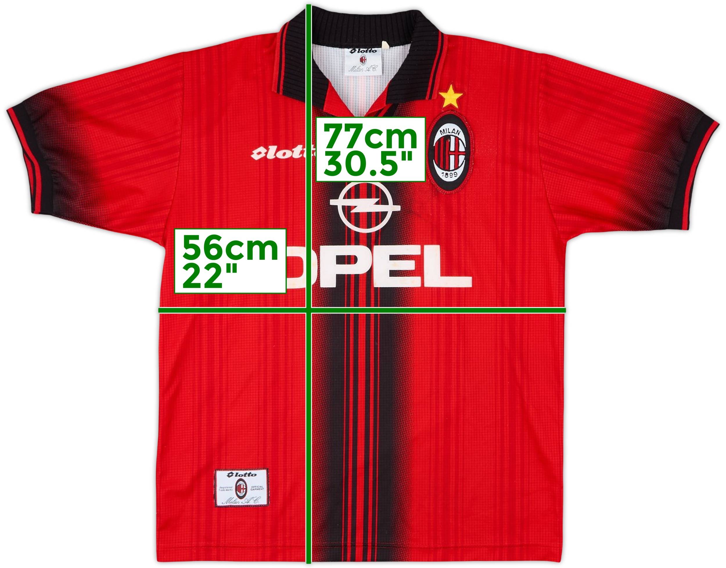 【在庫一掃】 Fourth Milan AC 1997-98 Shirt (L) - 8/10 - ウェア