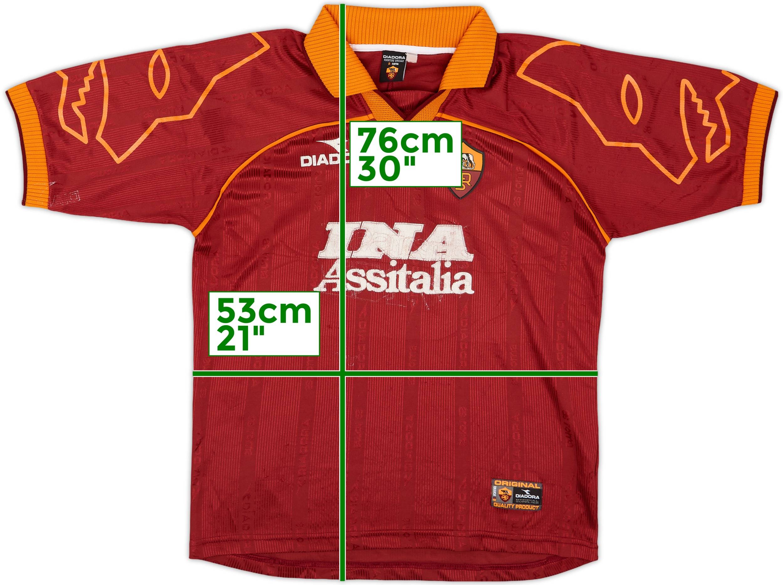 1999-00 Roma Home Shirt - 5/10 - (L)