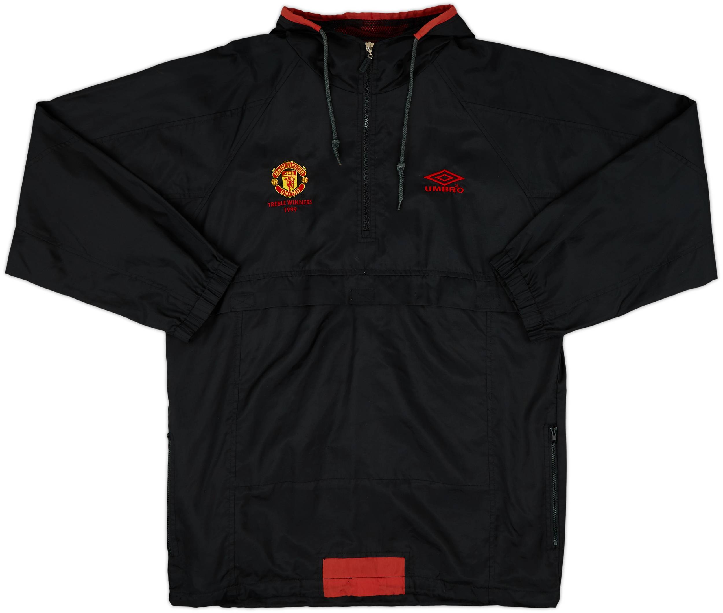 1999-01 Manchester United Umbro 1/4 Zip Hooded Drill Top - 9