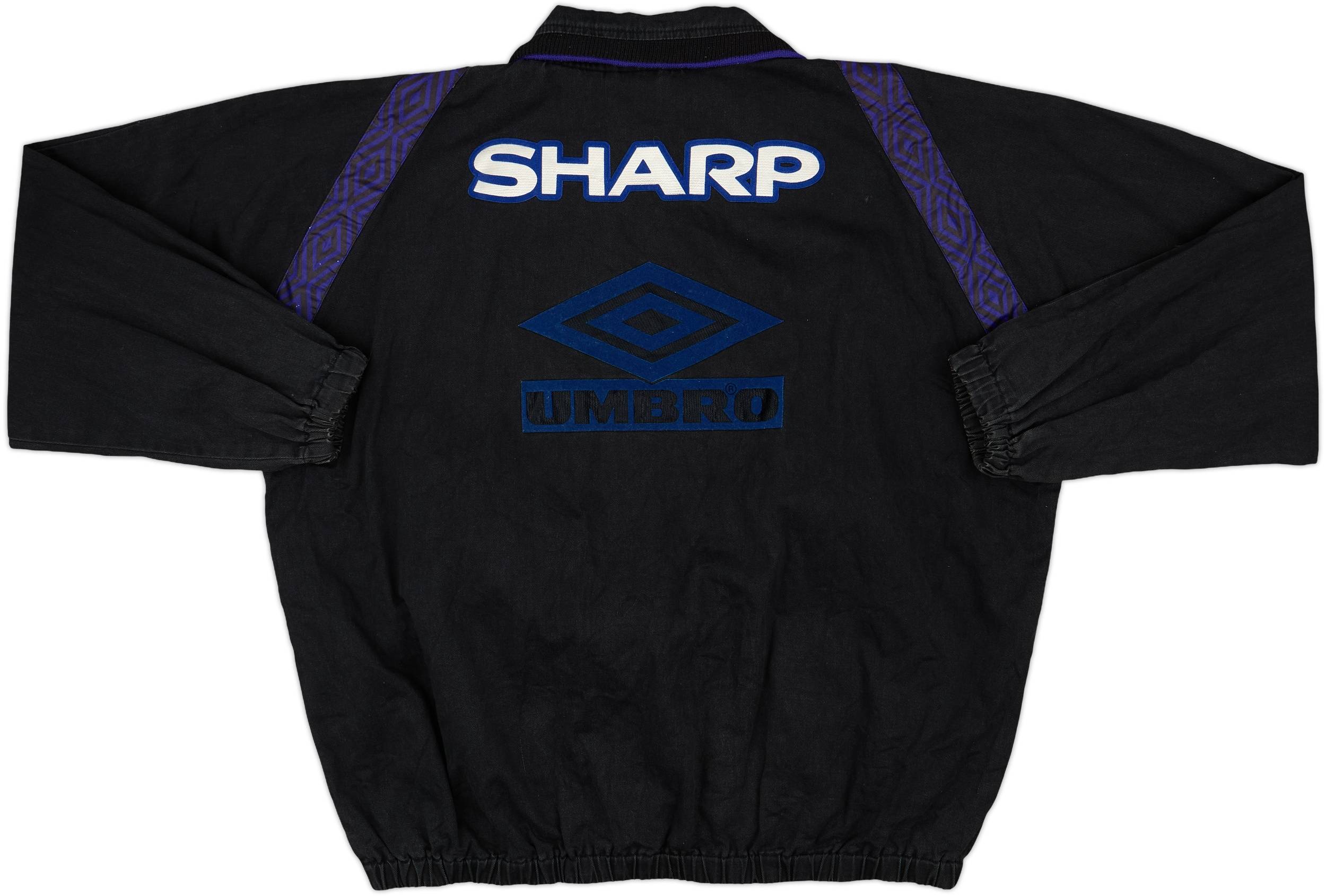 1996-97 Manchester United Umbro 1/2 Zip Drill Top - 9/10 - (XL)