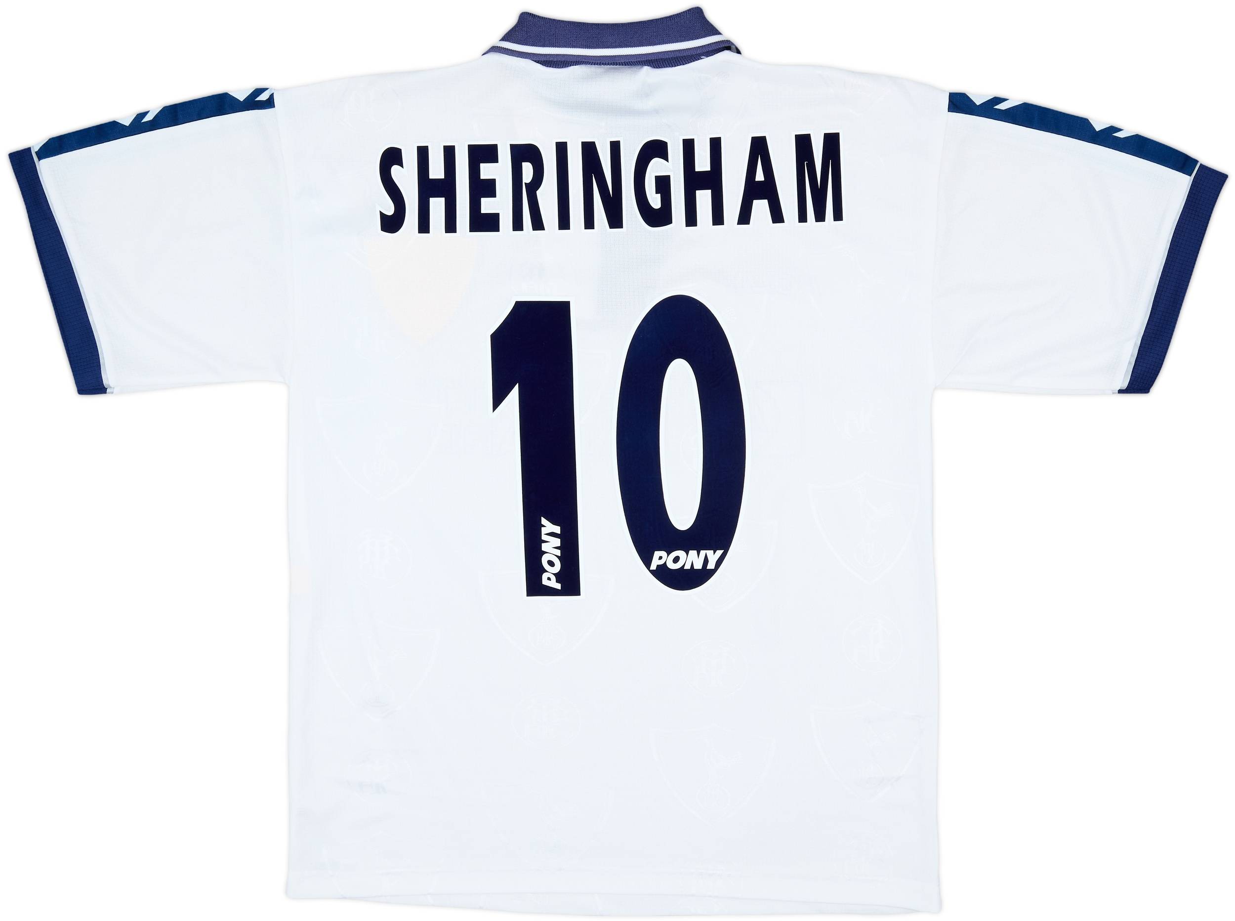 全国宅配無料 Tottenham 1995-97 Home (M) - 9/10 - #10 Sheringham Shirt トップス