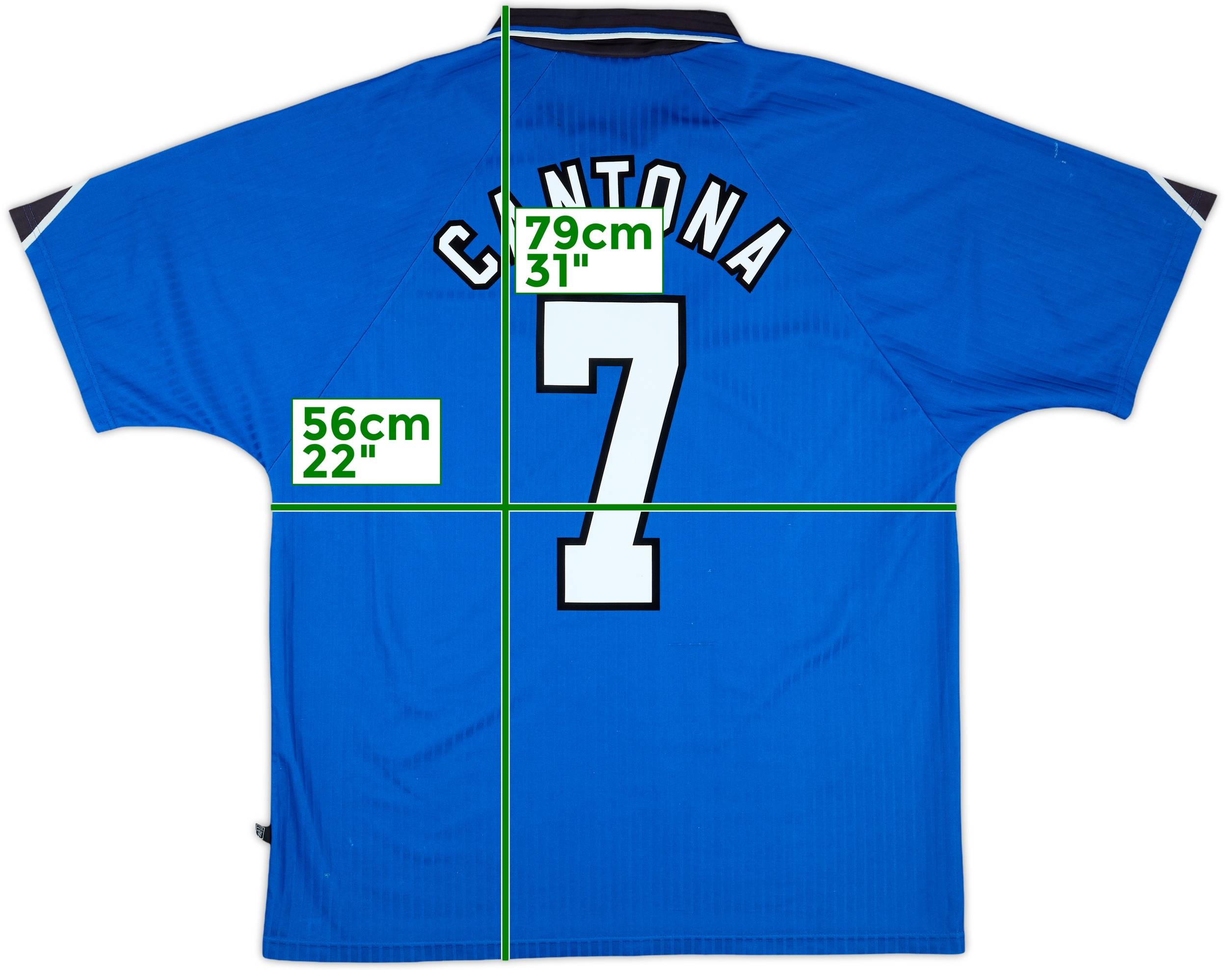 1996-98 Manchester United Third Shirt Cantona #7 - 6/10 - (XL)
