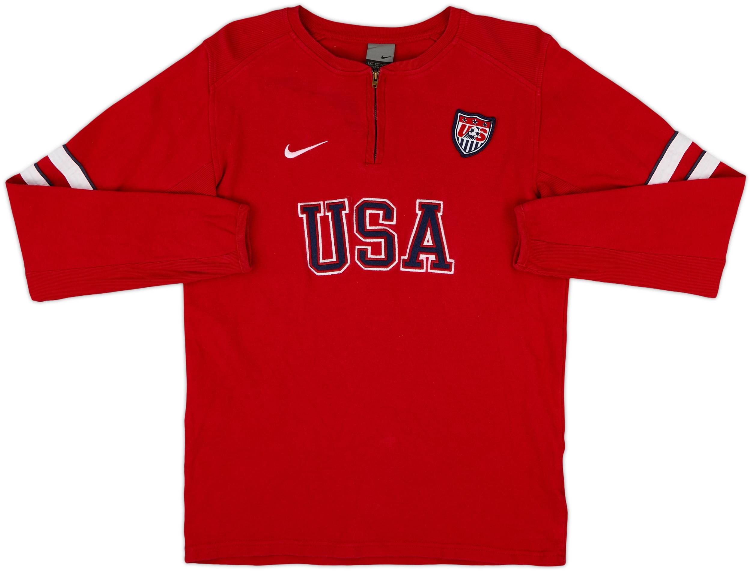 2002-03 USA Nike 1/4 Zip Sweat Top - 6/10 - (S)
