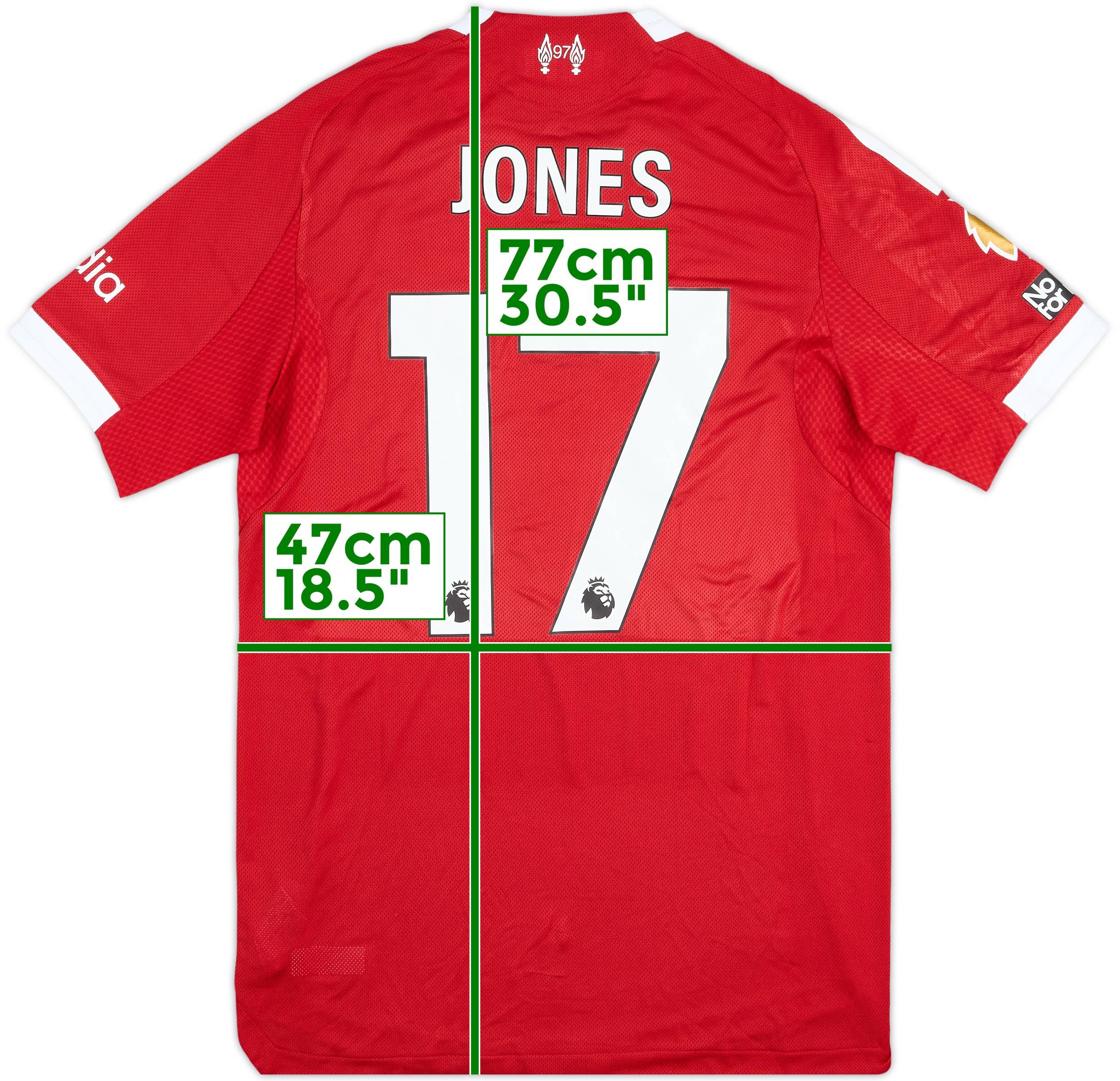 2025-26 Liverpool Match Issue Home Shirt Jones #17