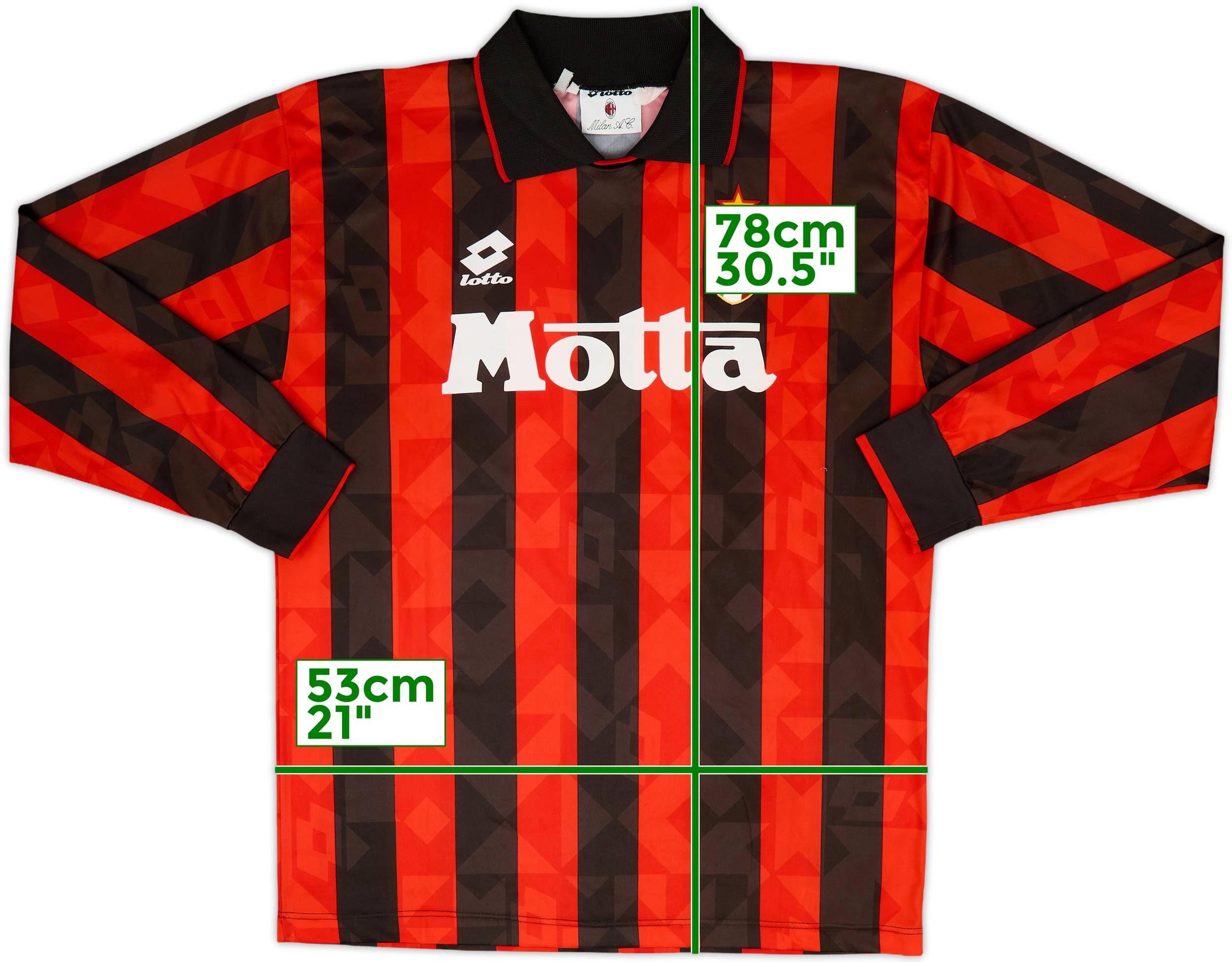 MILAN HISTORICAL HOME JERSEY 1993/94 | AC Milan Store