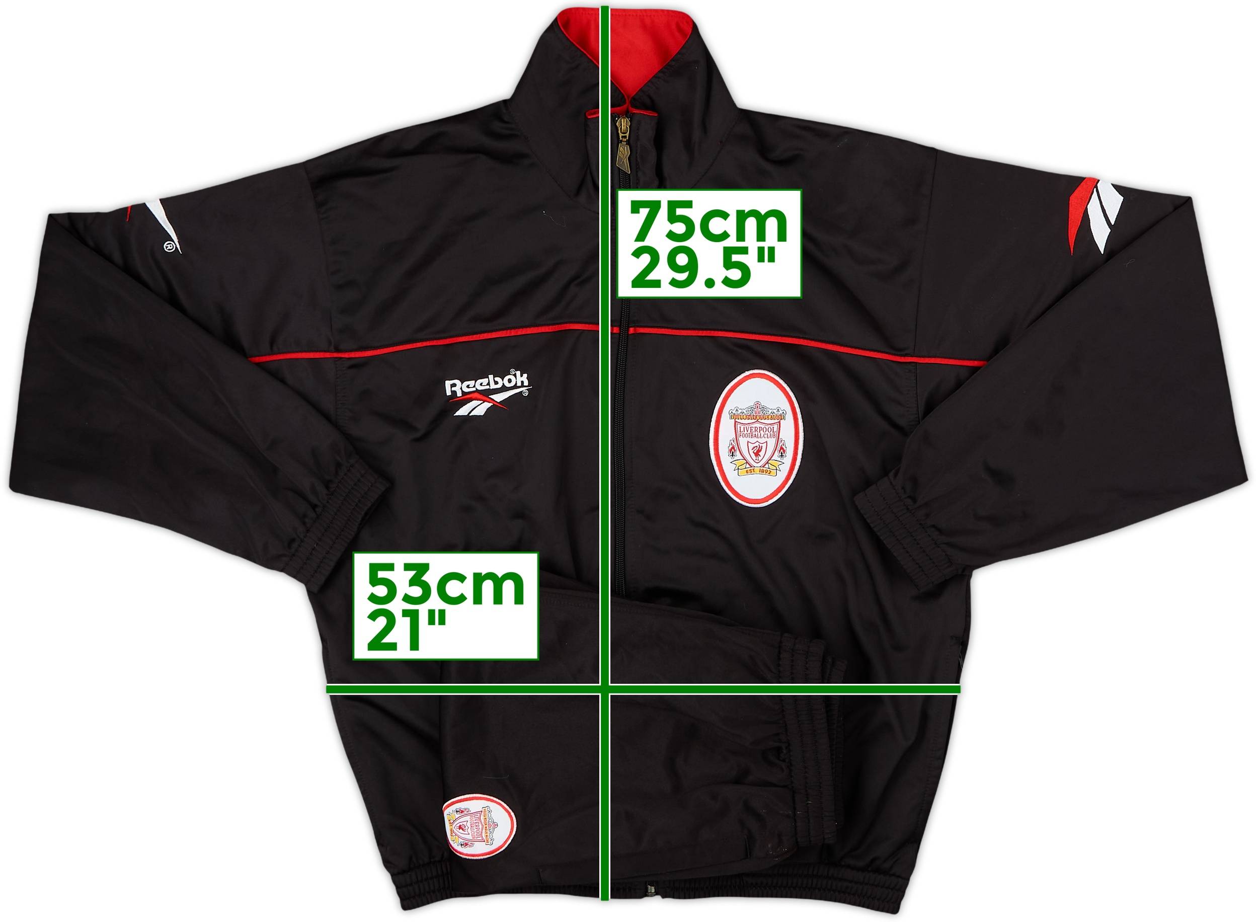 1996-97 Liverpool Reebok Tracksuit - 7/10 - (S)