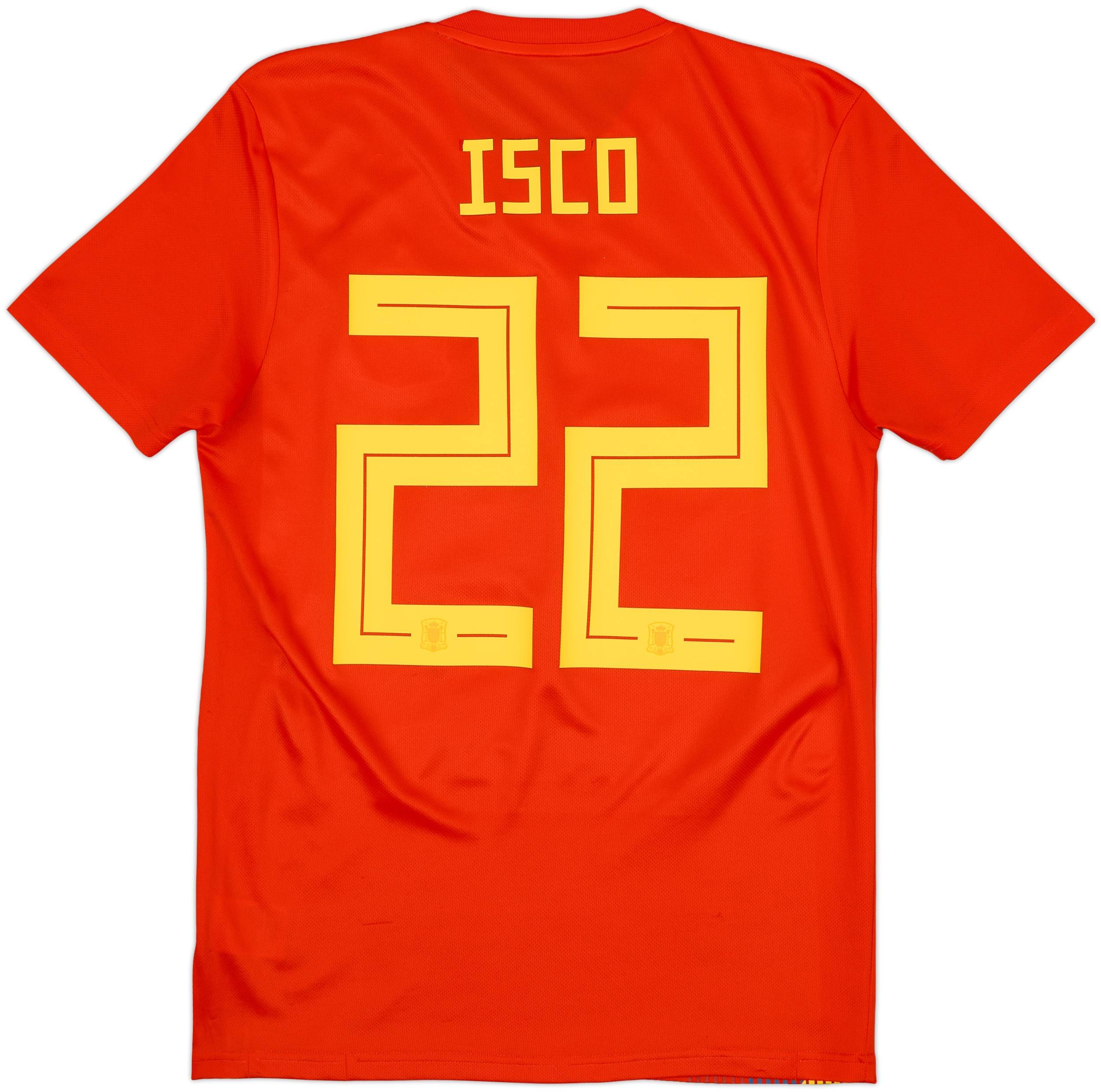 2018-19 Spain Home Shirt Isco #22 - 8/10 - (S)