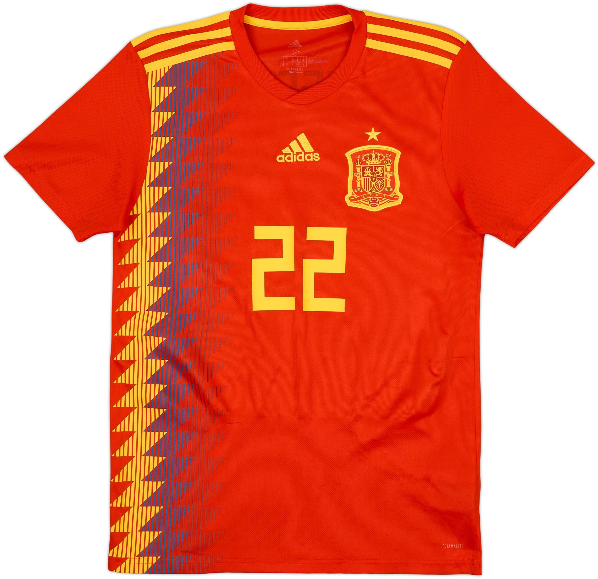 2018-19 Spain Home Shirt Isco #22 - 8/10 - (S)
