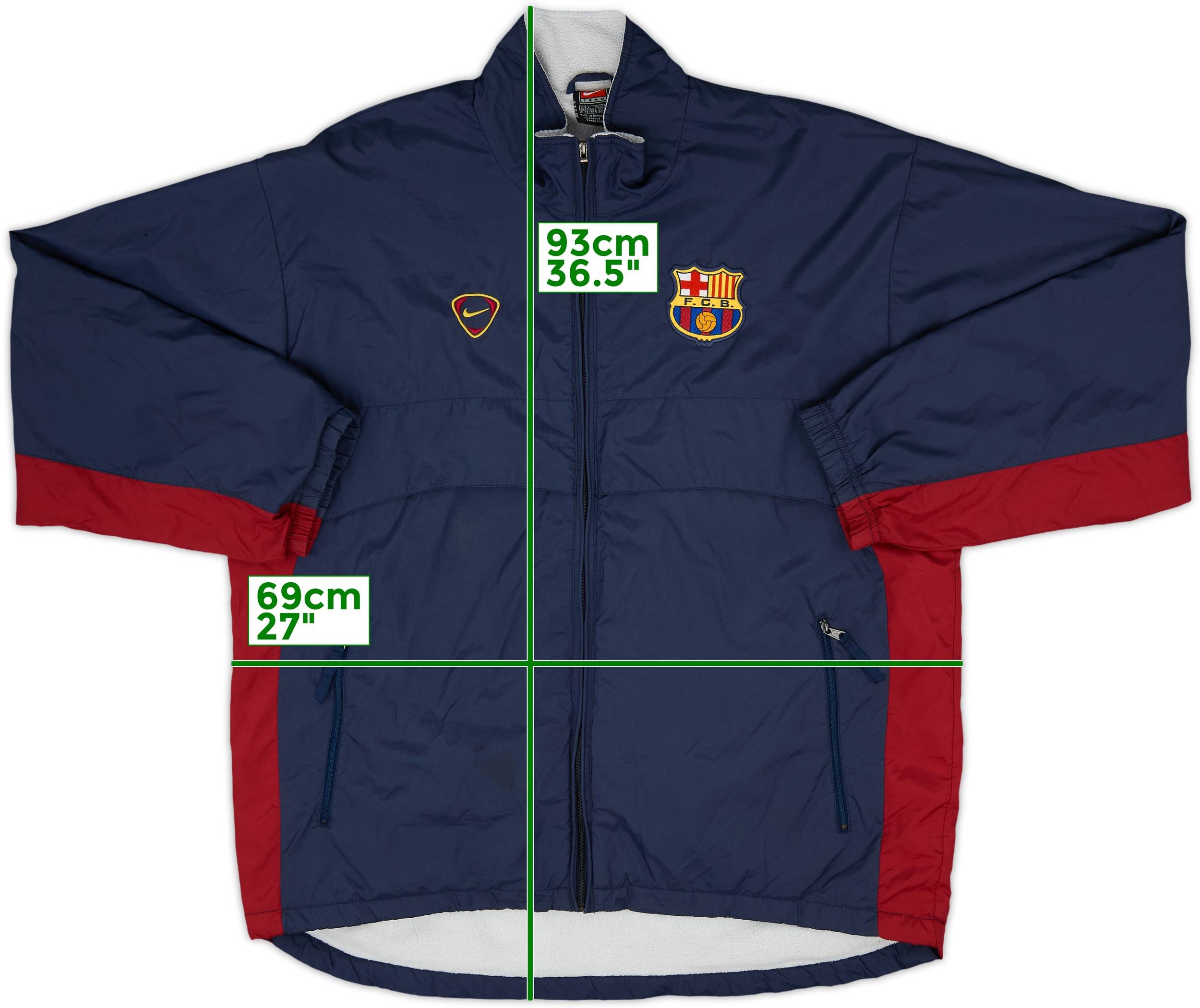 2000-02 Barcelona Nike Padded Bench Coat - 7/10 - (L)