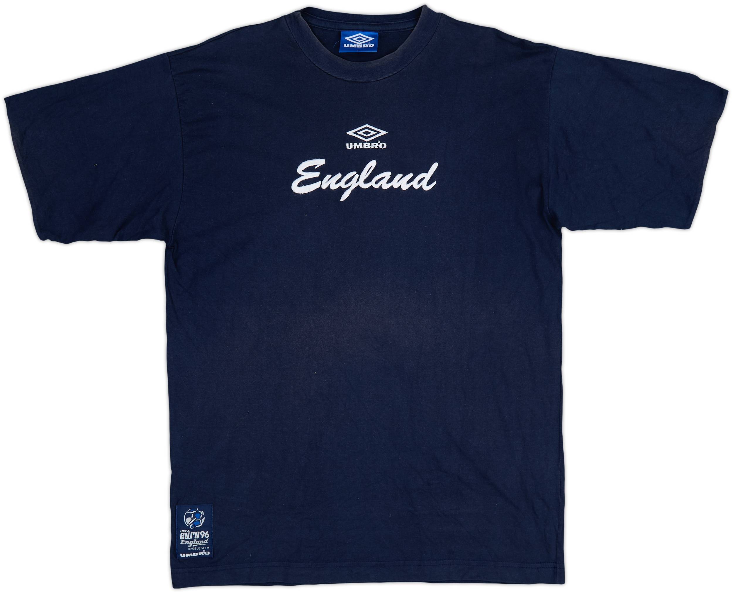 1996-97 England Umbro Euro 96 Cotton Tee - 7/10 - (L)