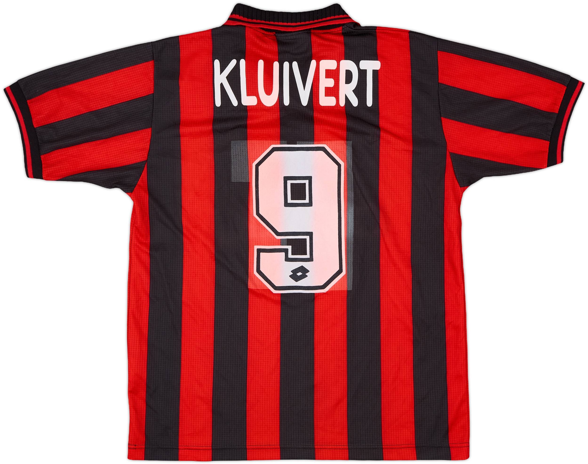 オペル KLUIVERT 9 番 長袖サッカーシャツ 97-98 ACミラン