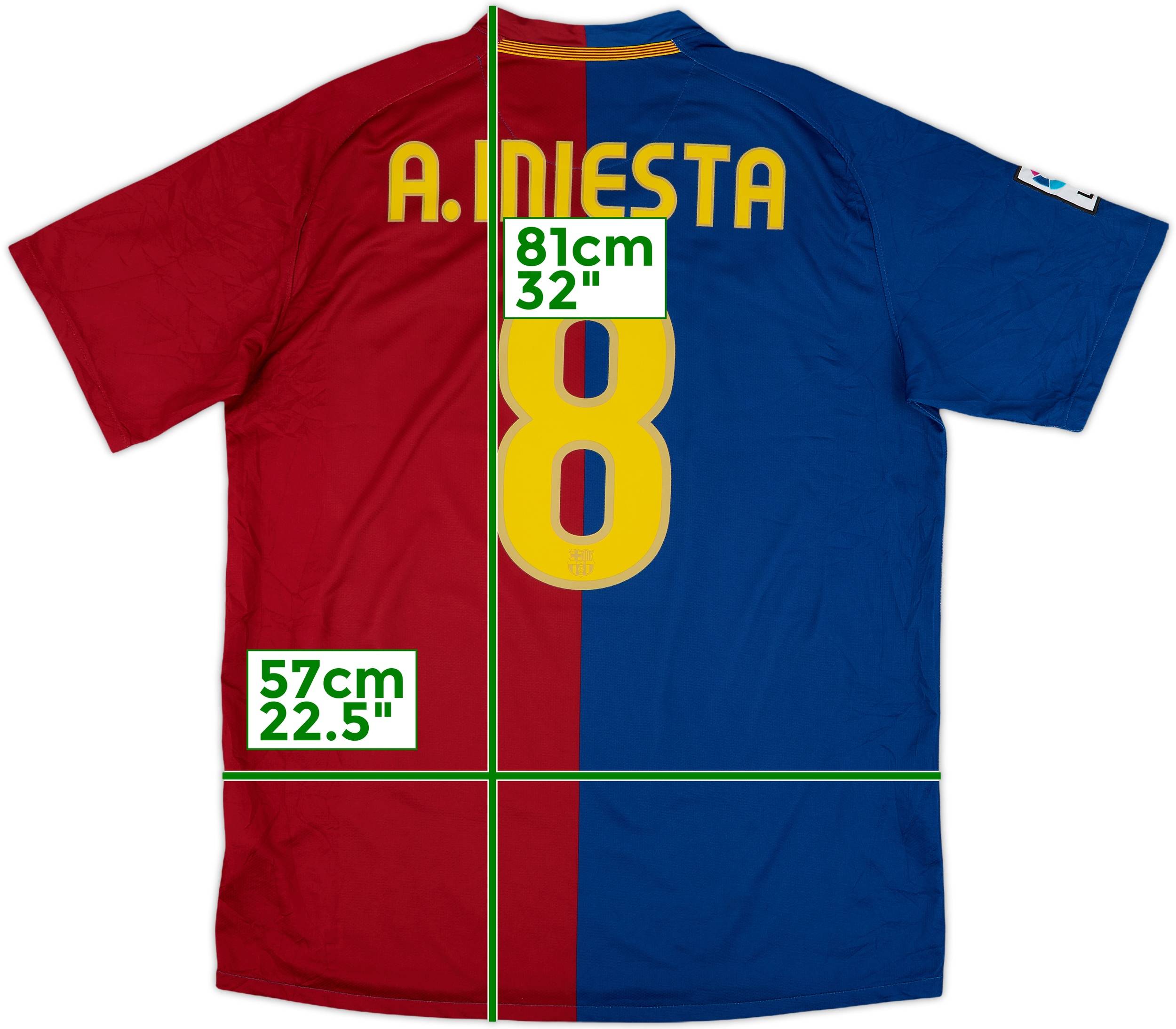 ファッション通販 安い 2008-09 Barcelona Home Shirt A.Iniesta #8 - 8/10 - (L) ウェア