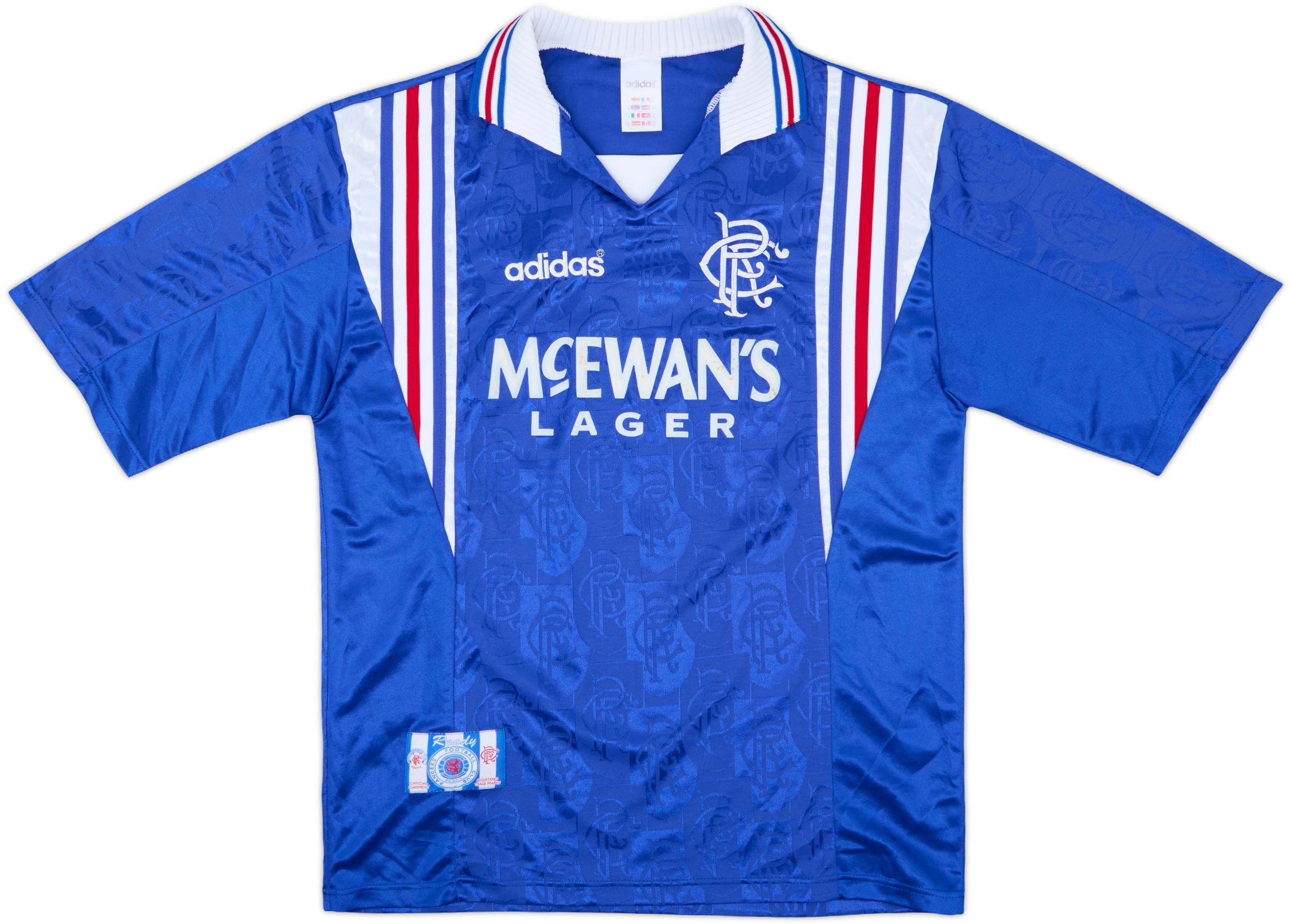 希少 黒入荷！ 1996-97 Rangers (M) - 9/10 - Shirt Home ウェア