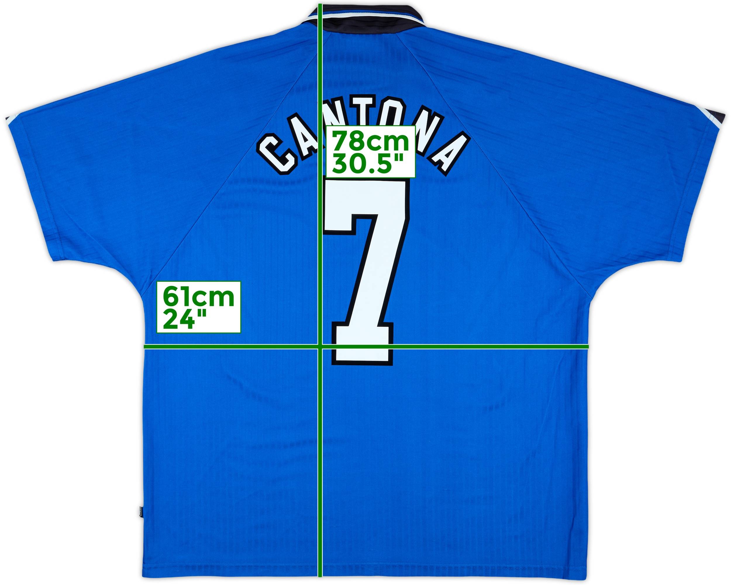 1996-98 Manchester United Third Shirt Cantona #7 - 8/10 - (XXL)