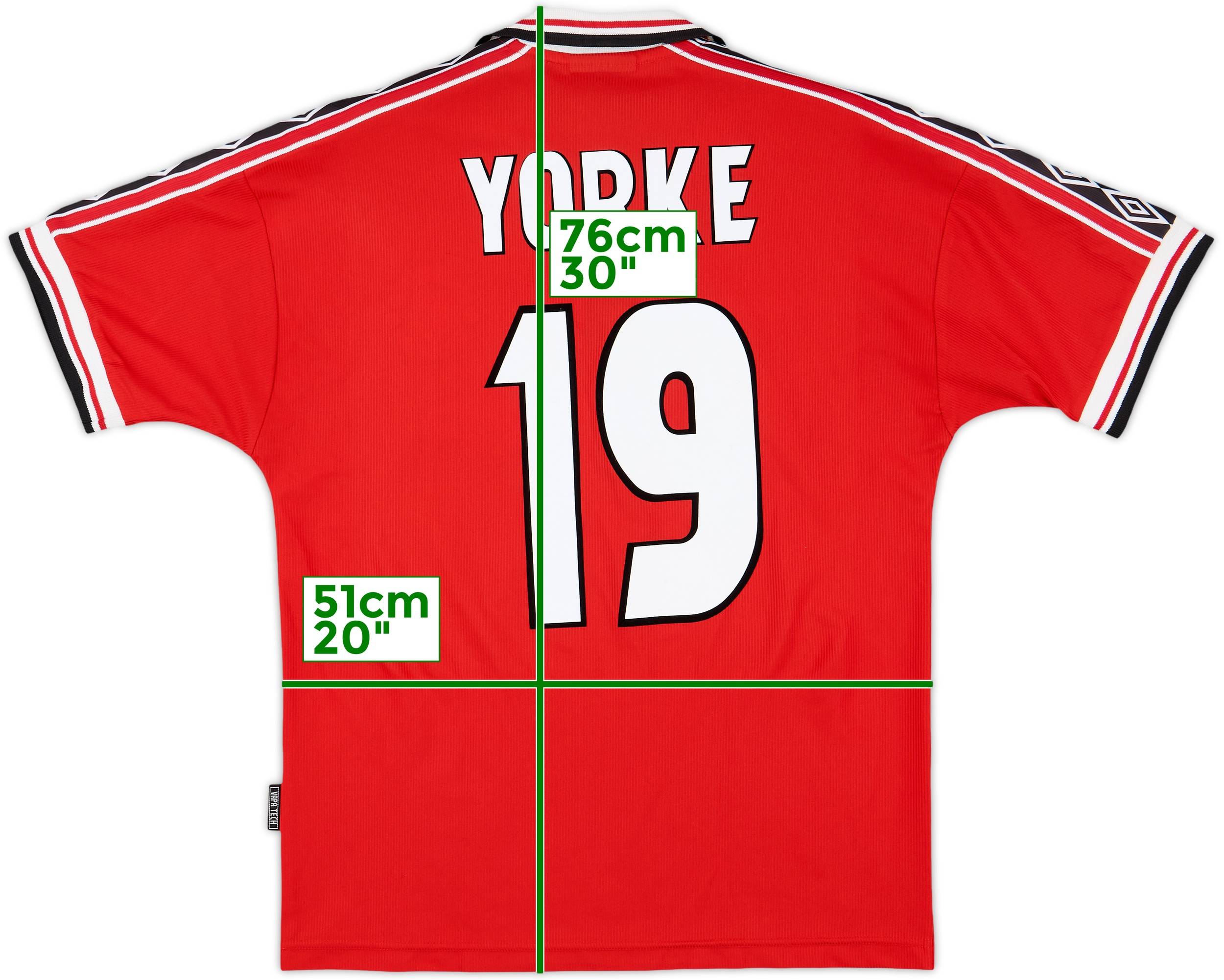 ファッション人気ブランドランキング Shirt Home United Manchester 1998-00 Yorke (M) - 6/10 - #19 ウェア