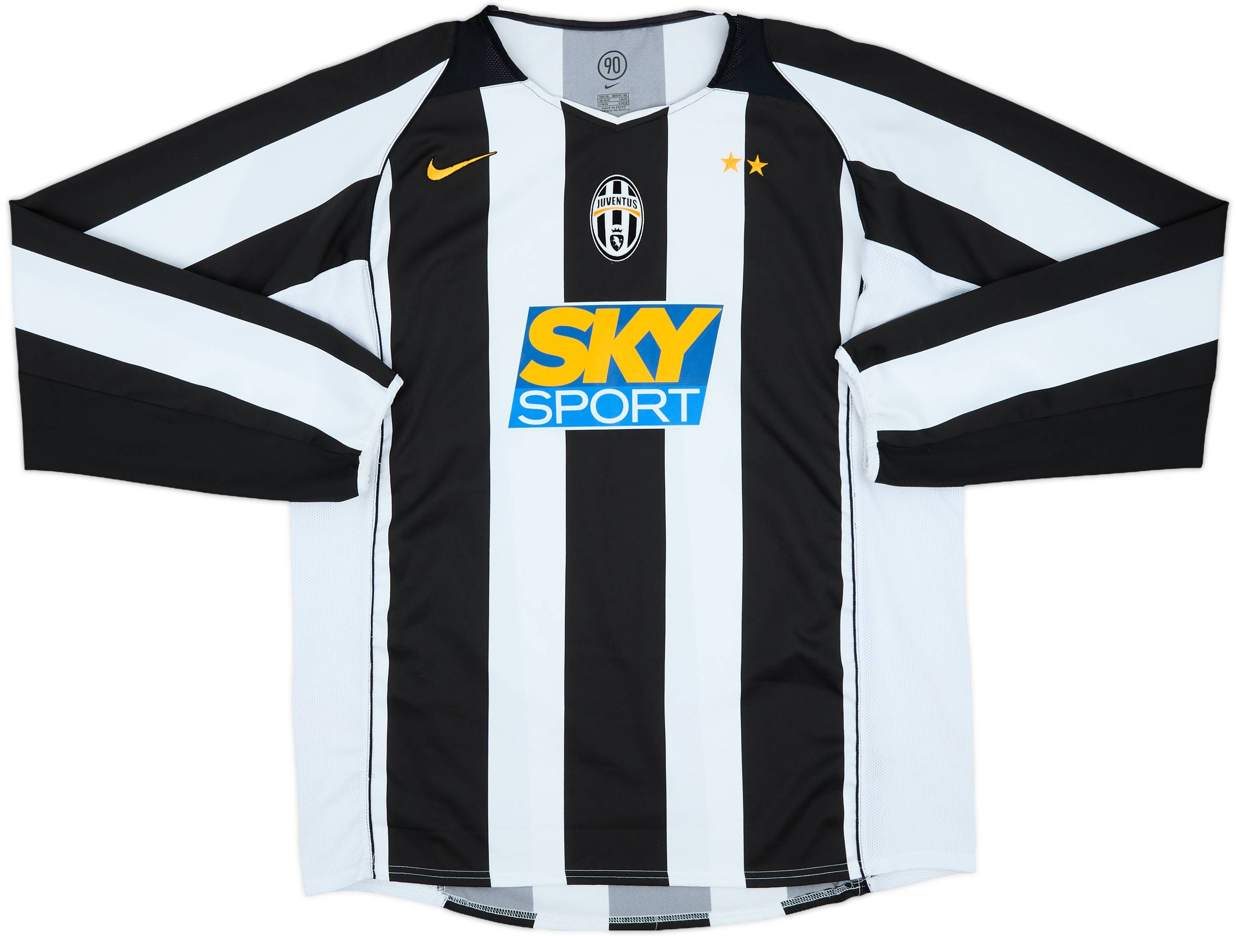 最新の激安 2004-05 Juventus Home L/S Shirt - 8/10 - (XL) 応援グッズ