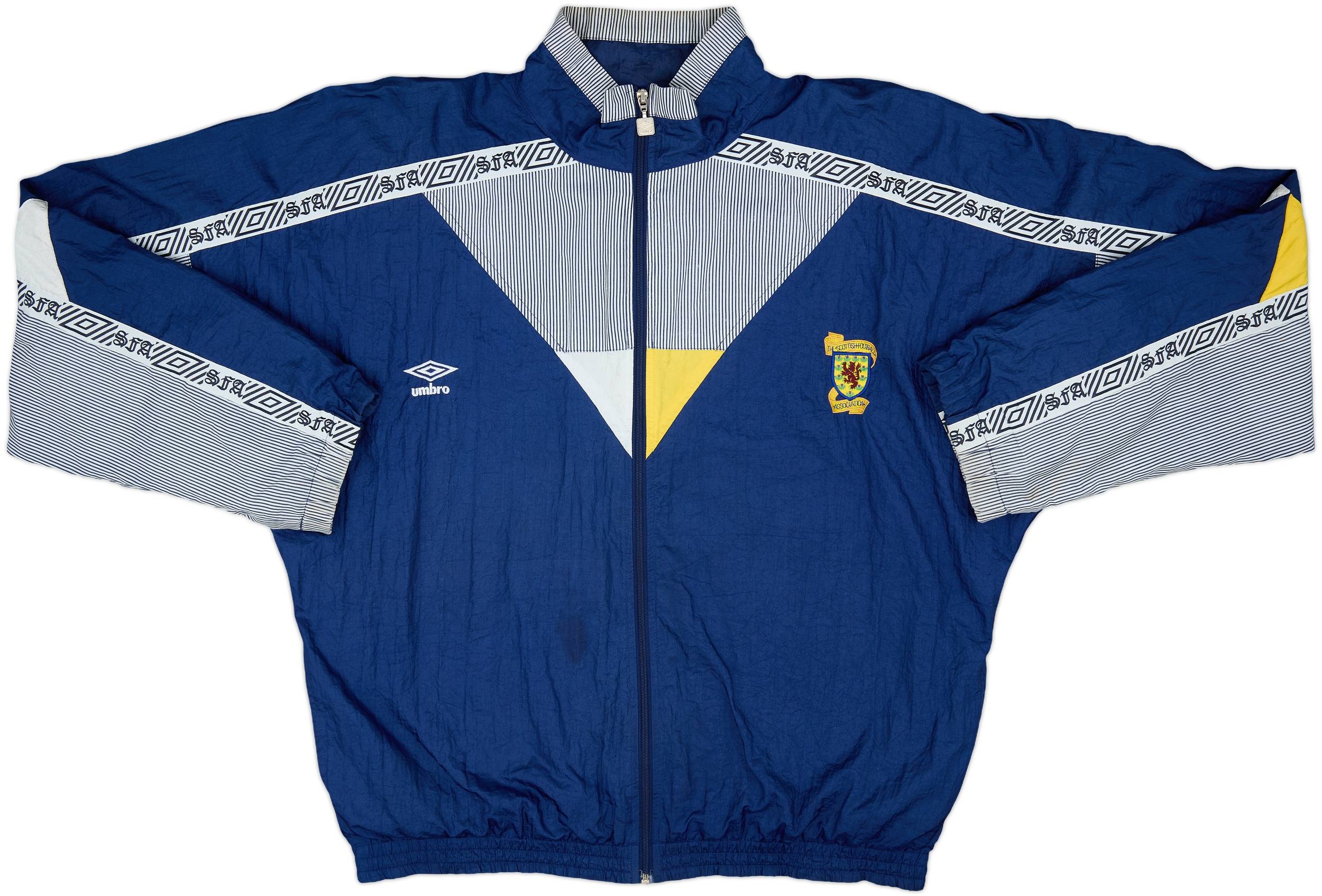 【1990-92 Umbro Scotland tracktop jacket】 1990-92 Scotland Umbro Tracksuit - 8/10 - (XL)