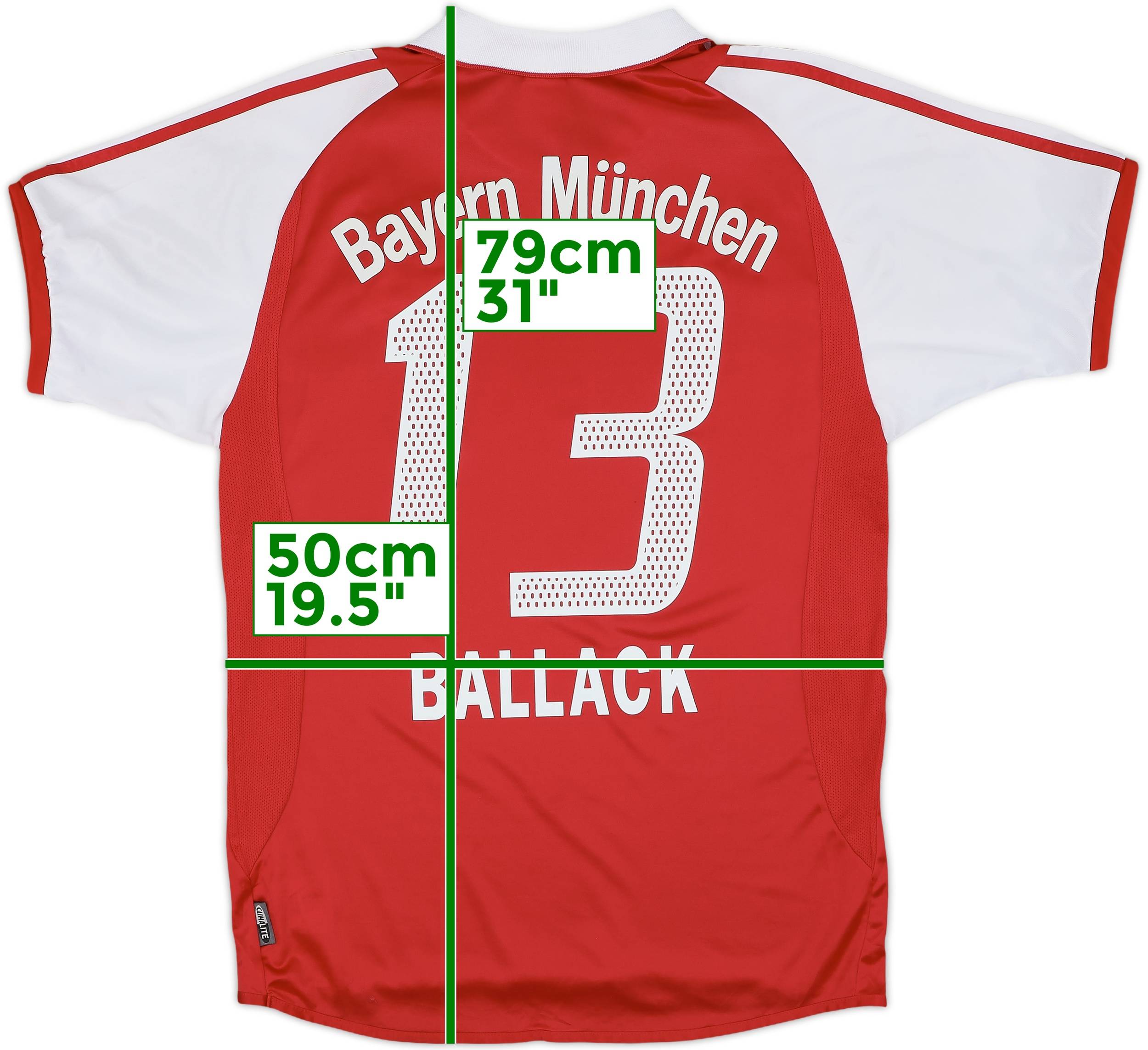 2003-04 Bayern Munich Home L/S Shirt Ballack #13 - 7/10 - (XXL)