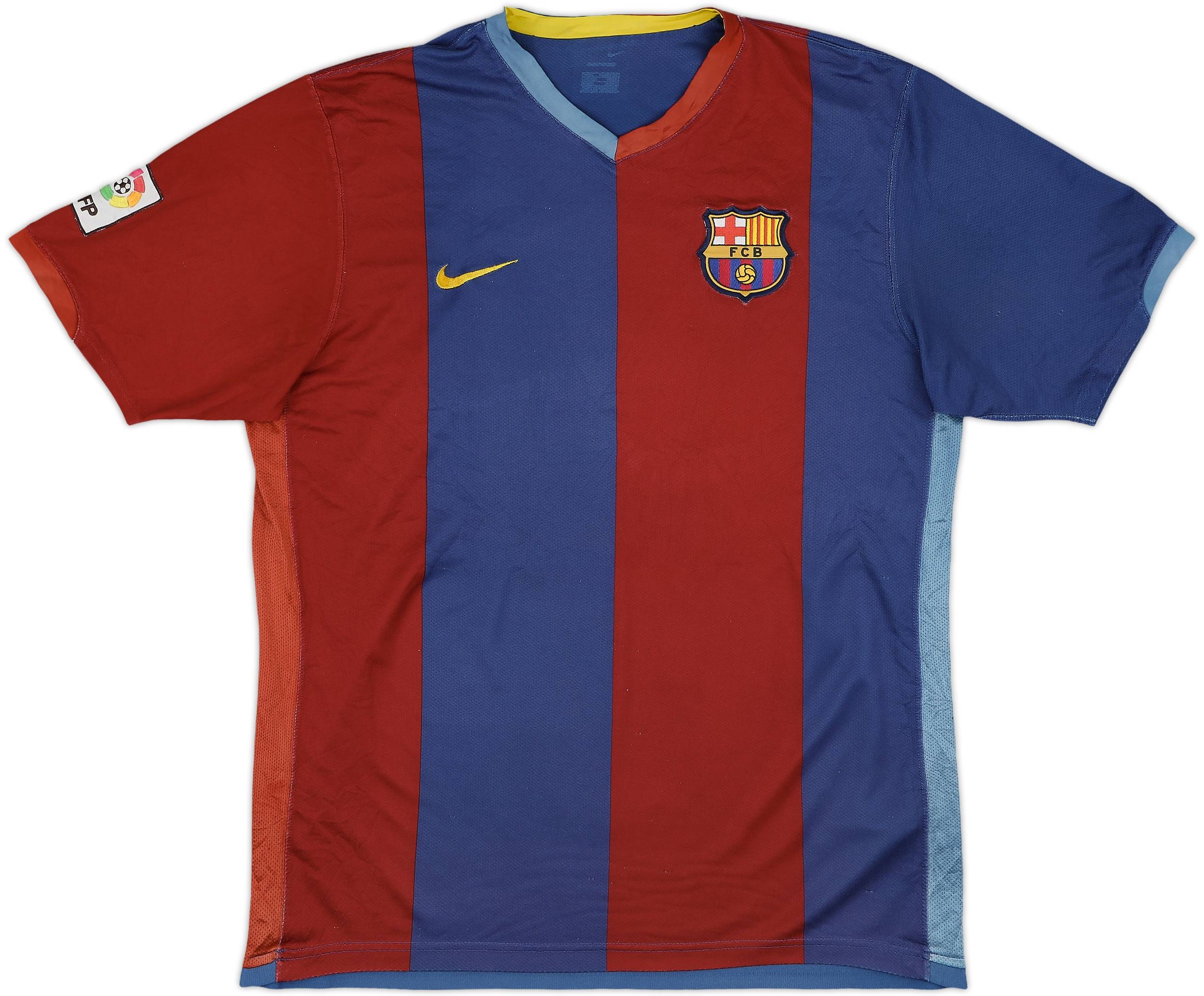 2006/07 【AUTHENTIC】Ronaldinho #10 , L 2006-07 Barcelona Home Shirt Ronaldinho #10 - 5/10 - (L)