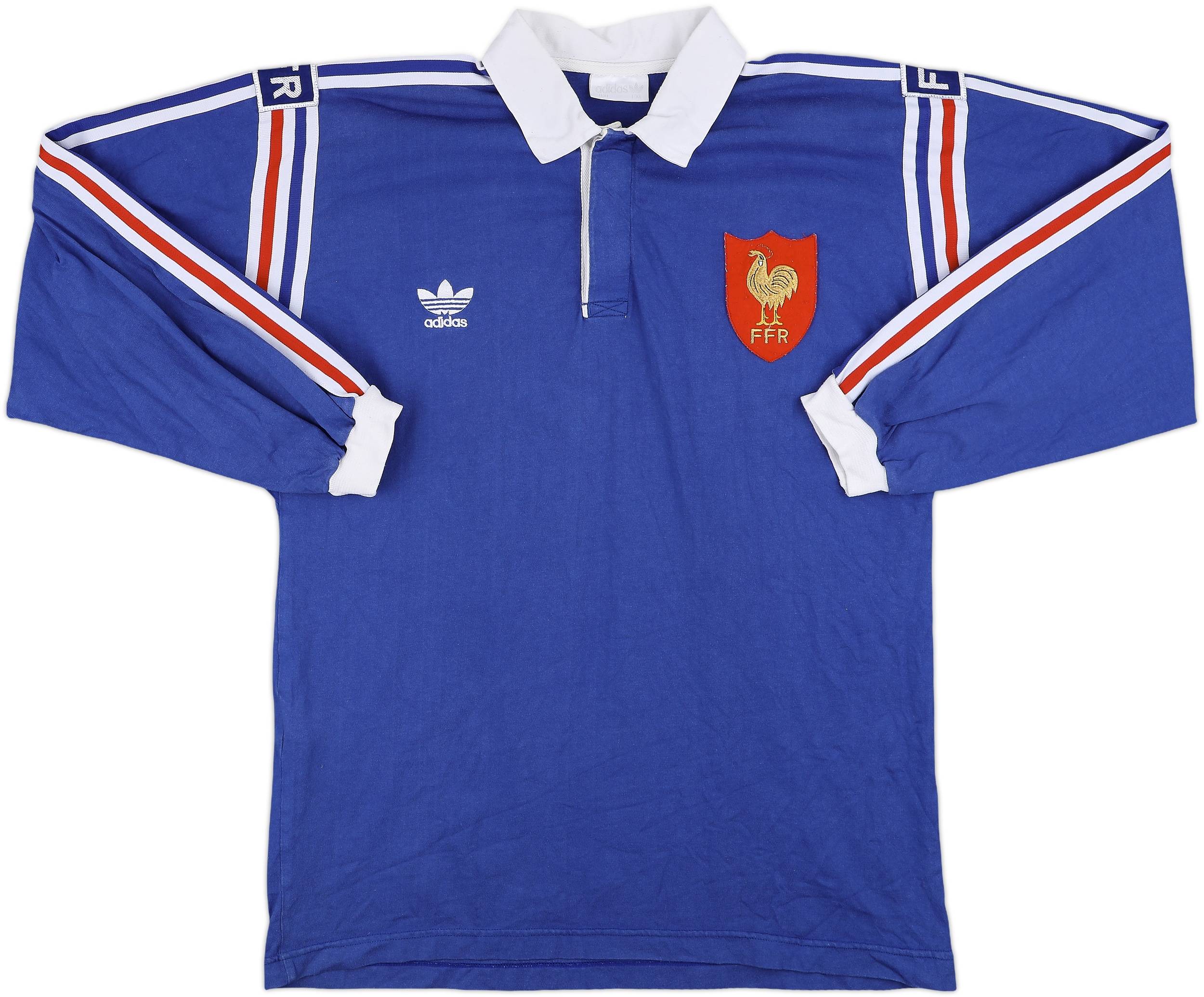 1990s France adidas Rugby L/S Shirt - 8/10 - (XL)
