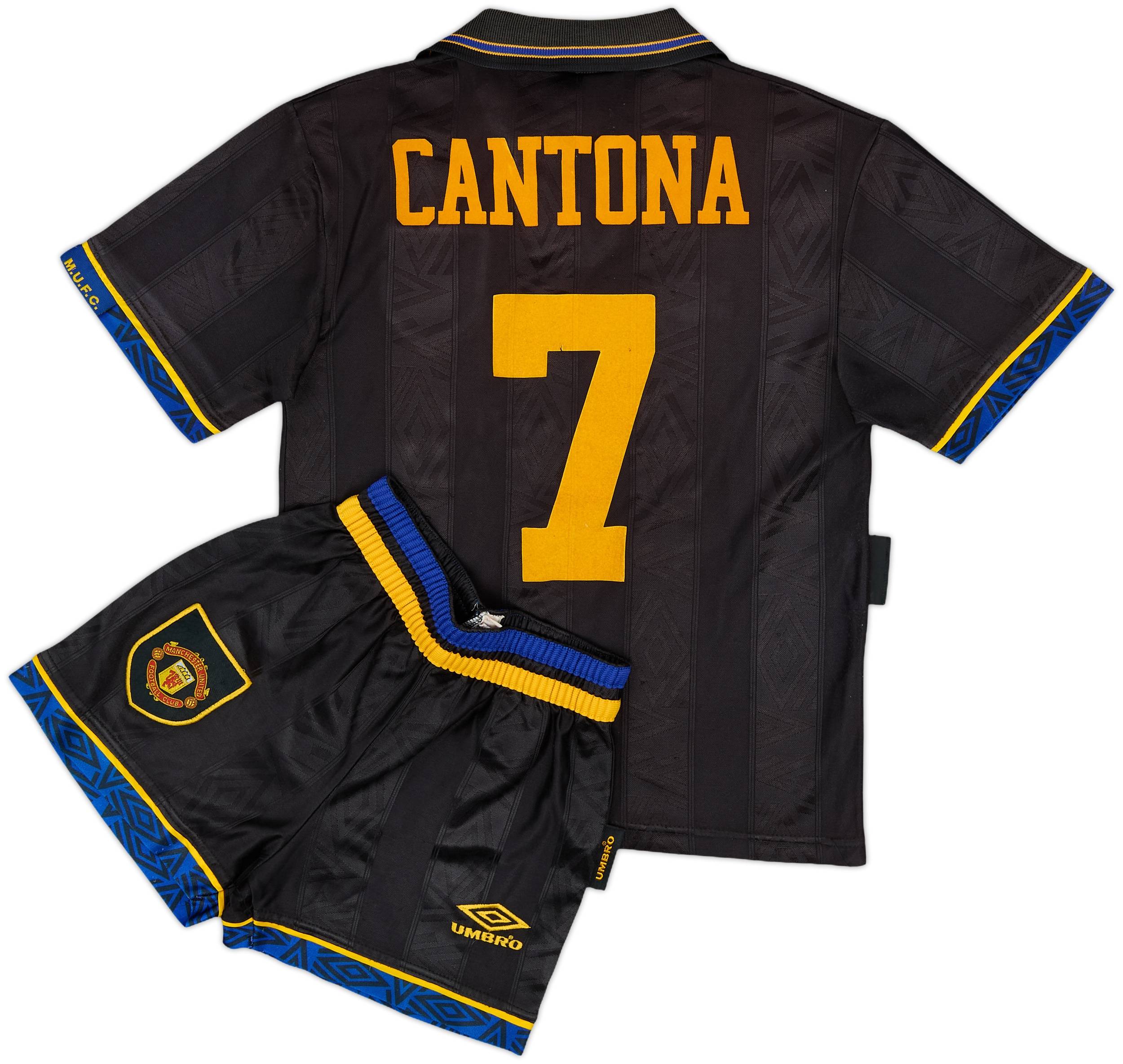 【93/95 Awayモデル】E・カントナ ＃７ マンチェスターユナイテッド 1993-95 Manchester United Away Shirt Cantona #7 - 7/10 - (XL)