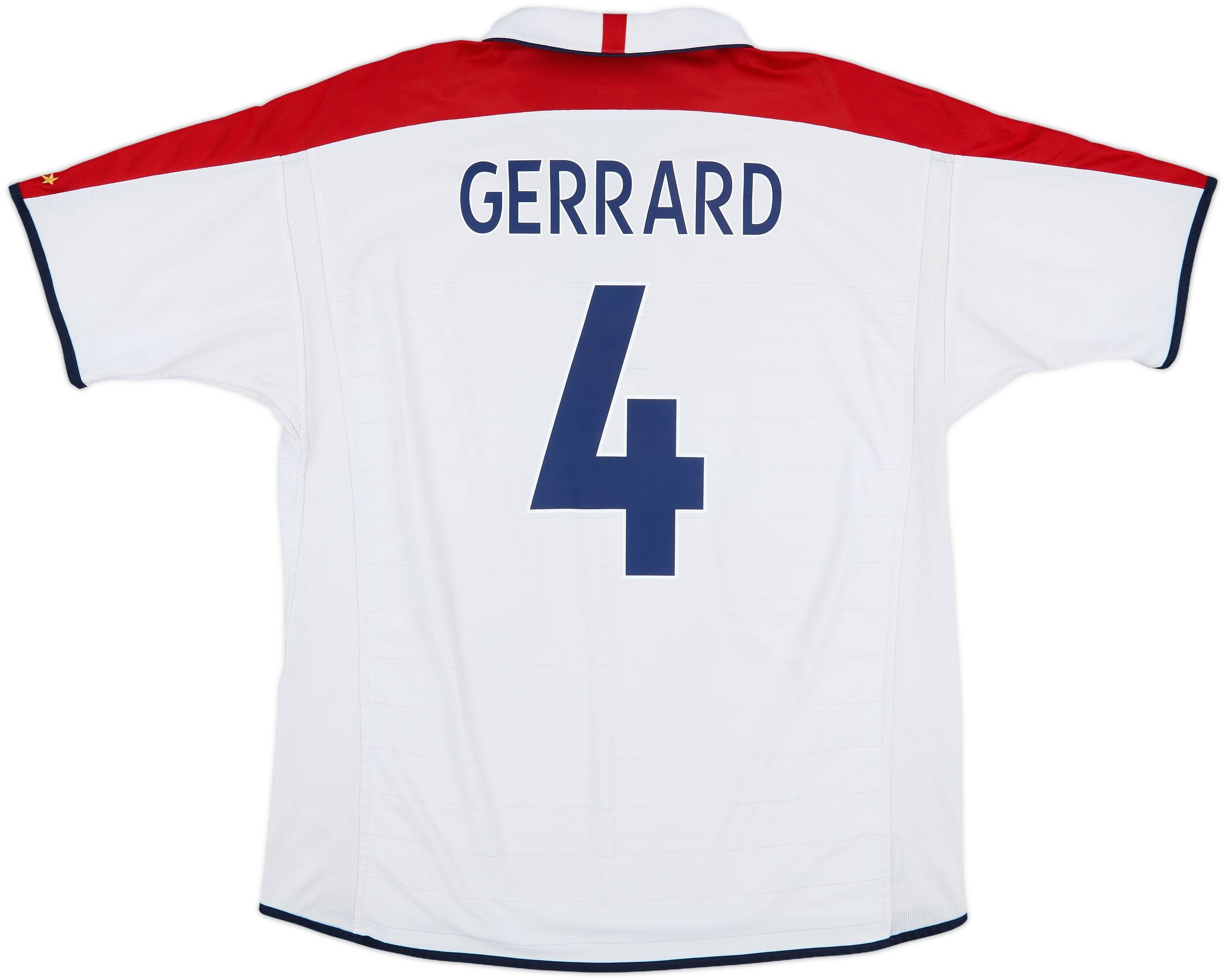 2003-05 England Home Shirt Gerrard #4 - 6/10 - (XXL)