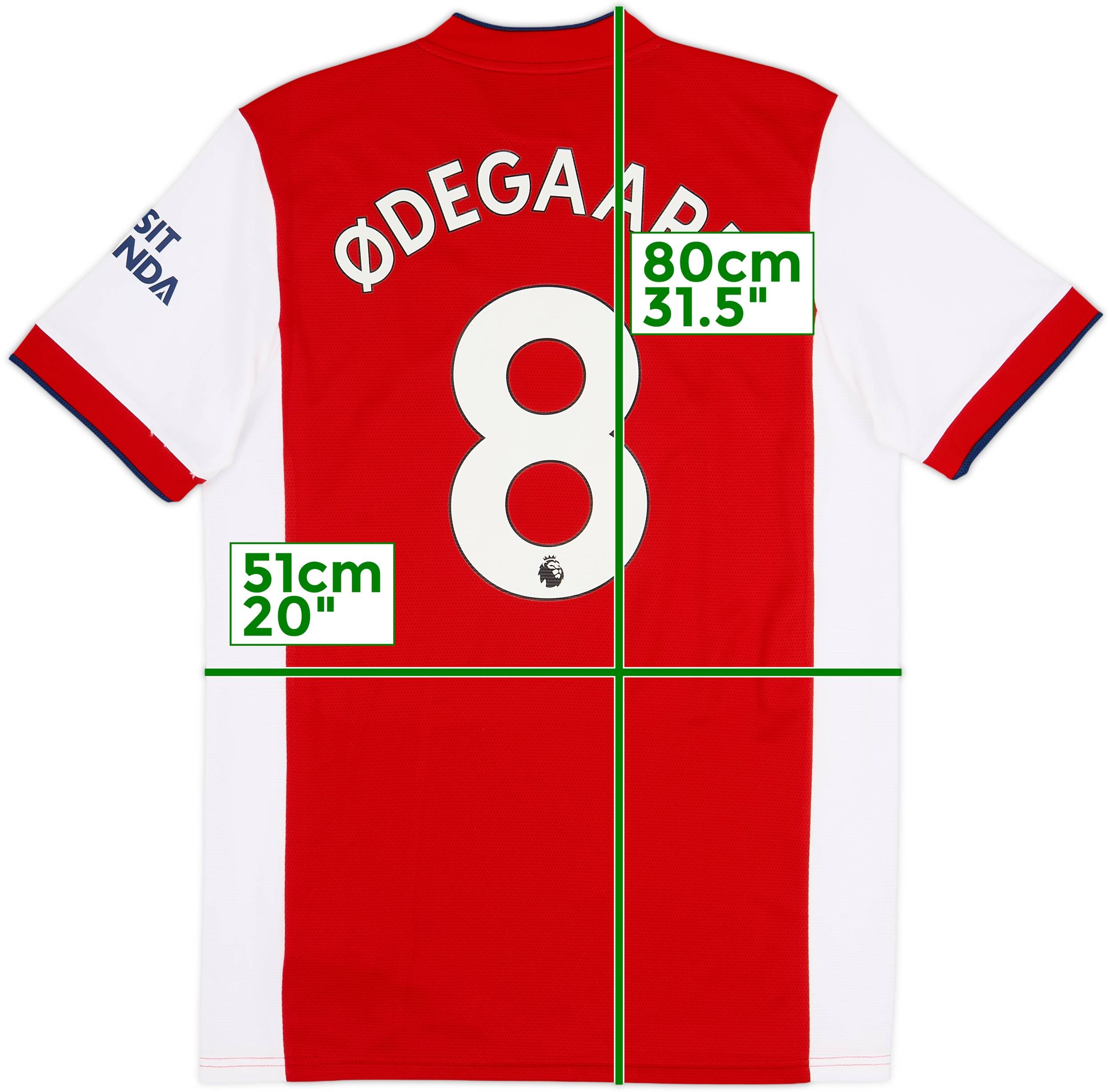 2021-22 Arsenal Home Shirt Odegaard #8 (M)